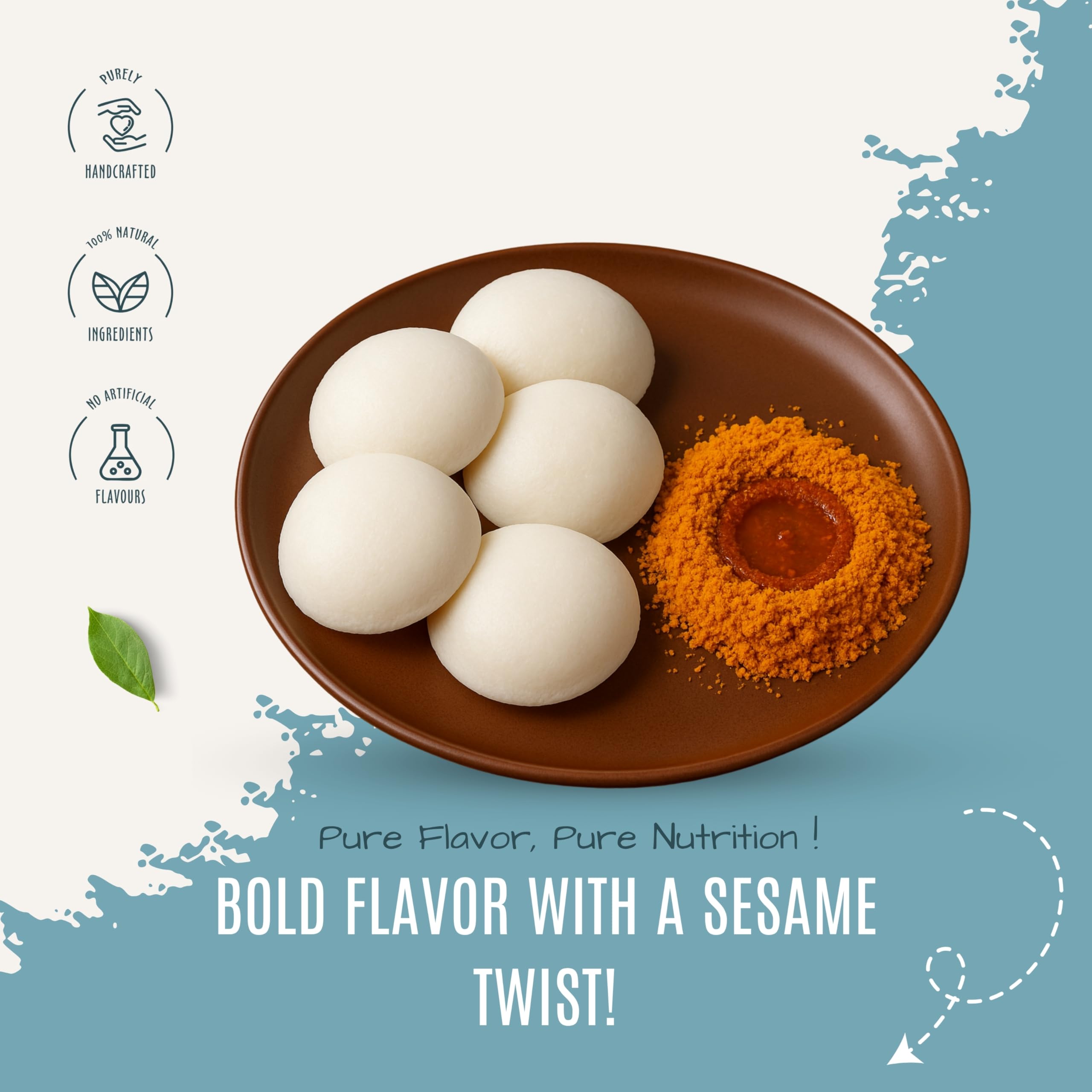 RR PILLAI'S Homemade Erode Style Ellu Idli Podi/Sesame Idli Podi - 100grams (Pack of 1), Pairs Beautifully with Idli and Dosa, Ziplock Packing - Image 5 thumbnail