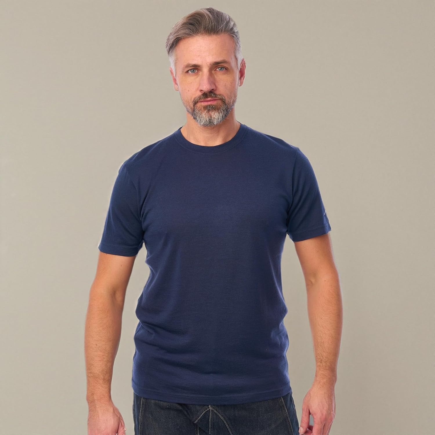 Merino Wool T-Shirt Mens - Short Sleeve Merino Wool Shirts for Men Sport Lightweight Thermal Base Layer Hiking Tshirt - Image 8