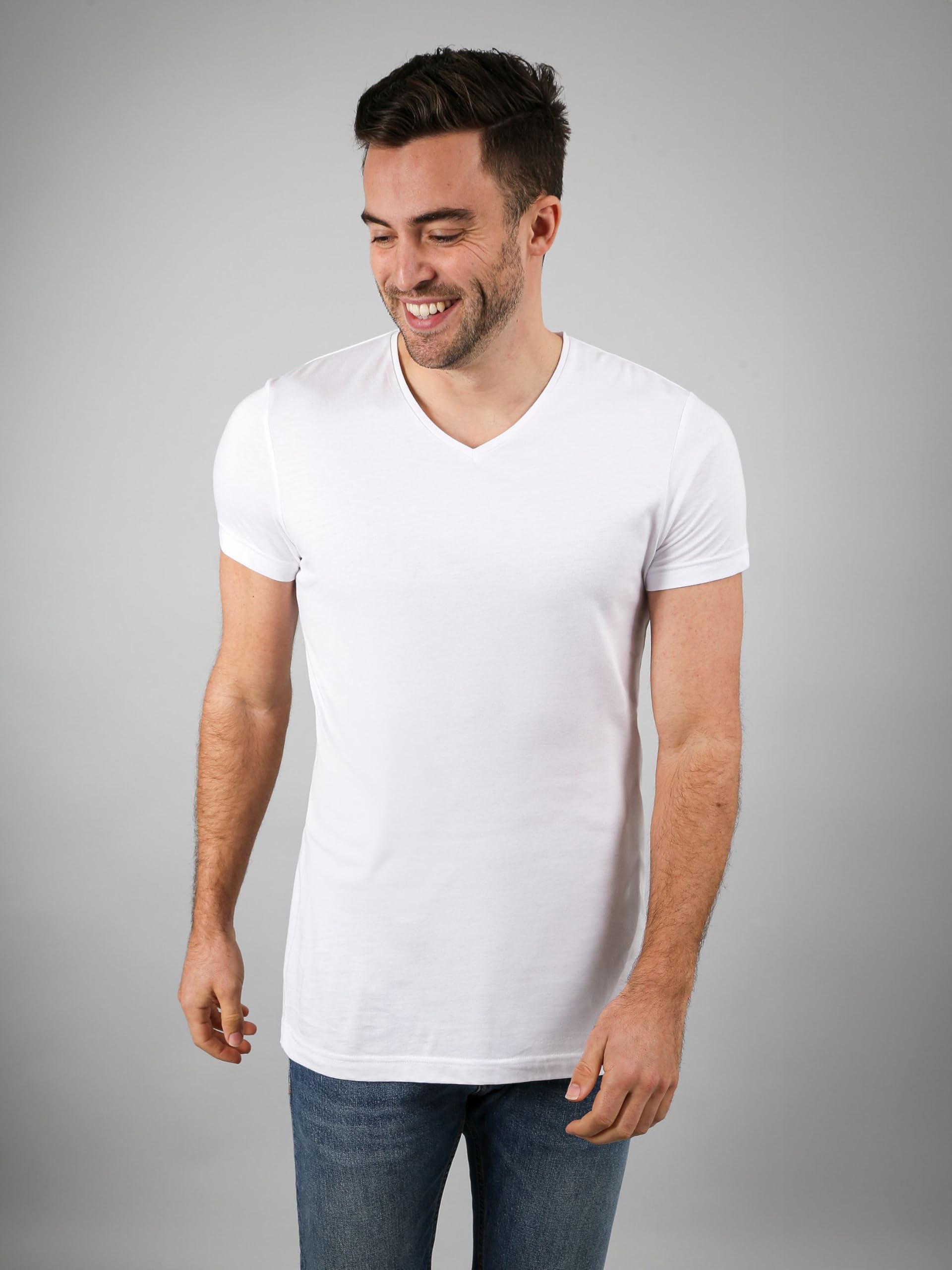 Suitable Vibambo T-Shirt Col en V Blanc 2-Pack - Hommes - Vêtements - Taille - 3120 V-Bamb Vibambo