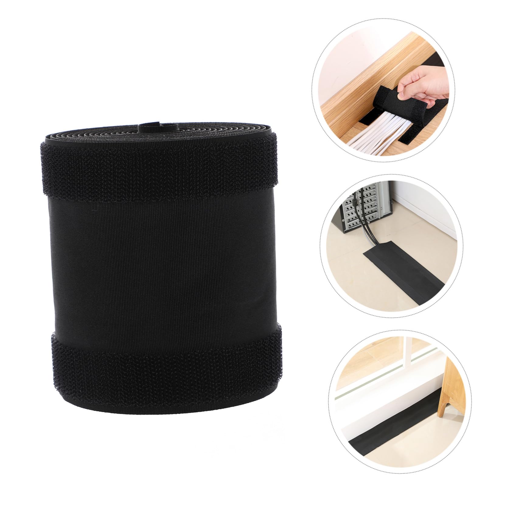 CAXUSD Cable Grip Strip Carpet Protector Self-Adhesive Wire Cover for Management for Desks and Floors No Damage Installation