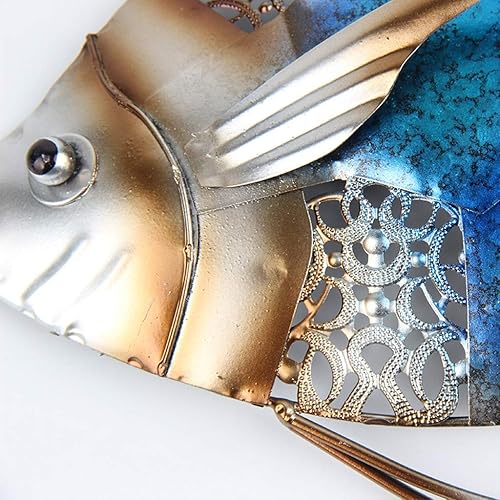 Miniatura 4 de na - Decoración de pared de peces de metal para adornos de jardín decoración de estanque al aire libre estatuas y esculturas miniaturas adornos de