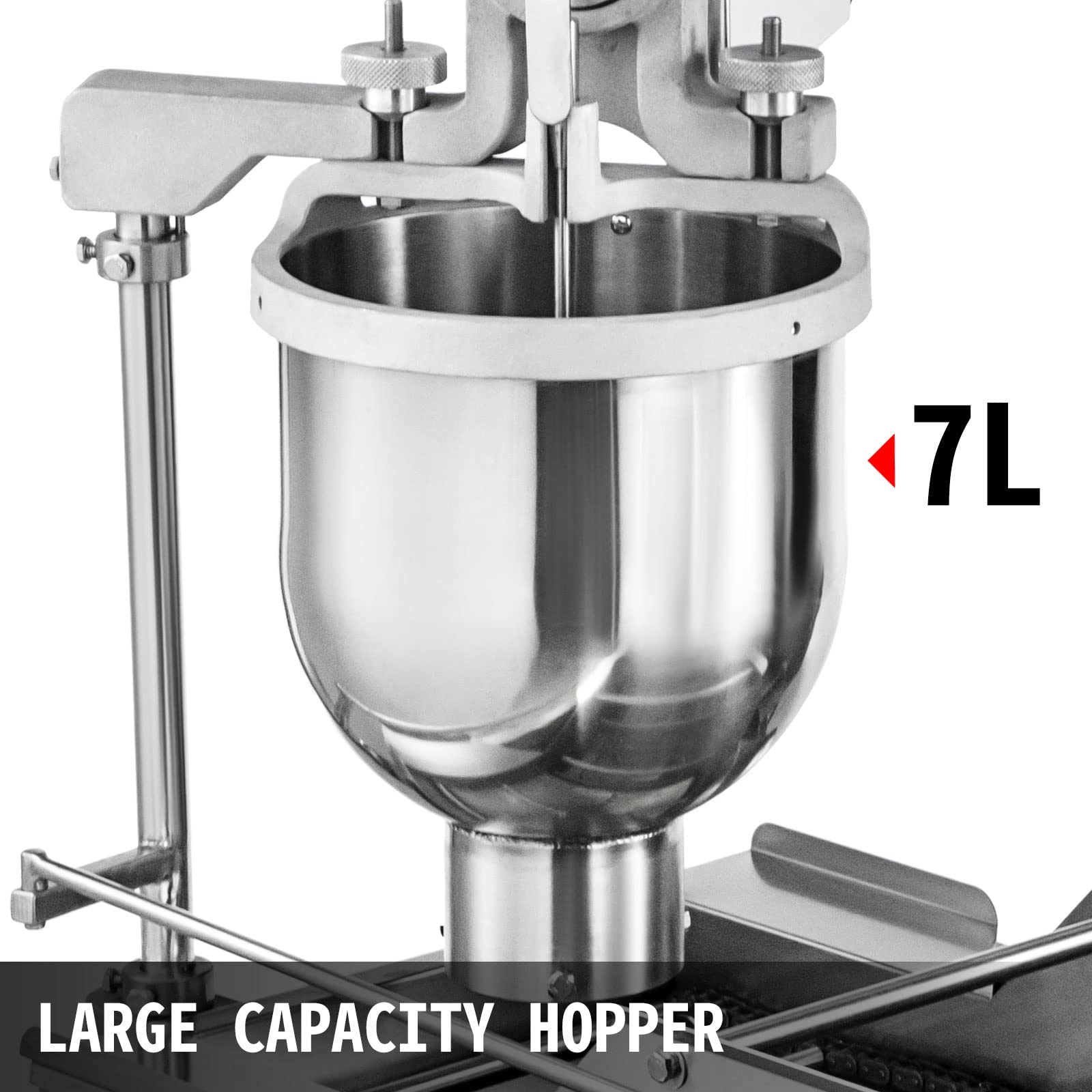 Máquina automática para hacer donas con múltiples moldes y construcción de acero inoxidable