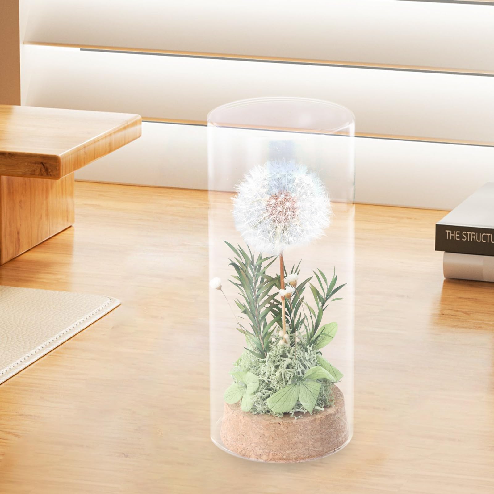 Dente di Leone Fiore Eterno in Vetro Decorativo Regalo, Fiori Conservati per Anniversario di Matrimonio Regalo Decorativo in Vetro per Donne Regalo Speciale per Moglie, Mamma, Nonna, Fidanzata