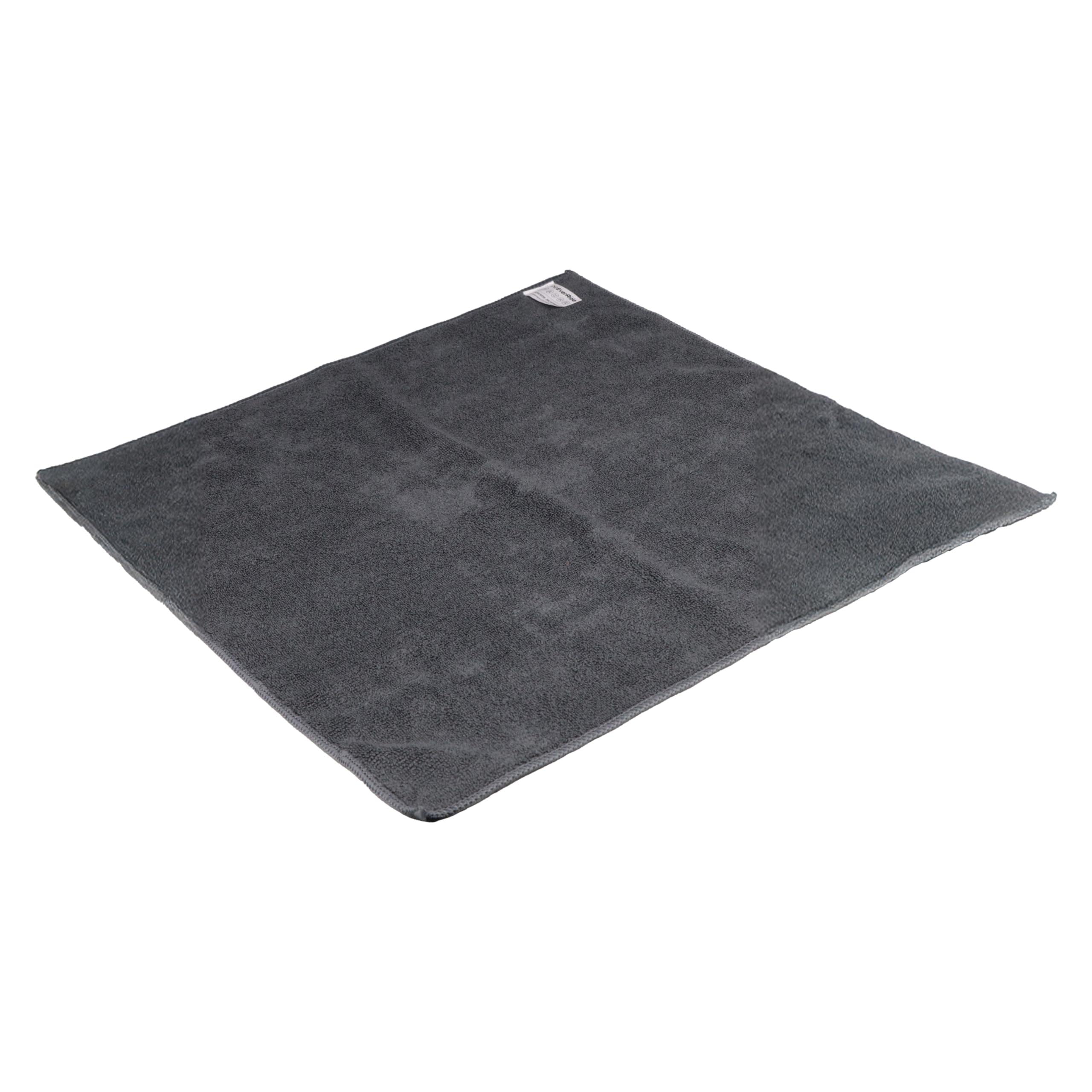 Microfiber Cleaning Cloth 15 x 15 Inch | Highly Absorbent, Low Lint, Soft & Safe for Car, Home & Glass | Grey-image-14