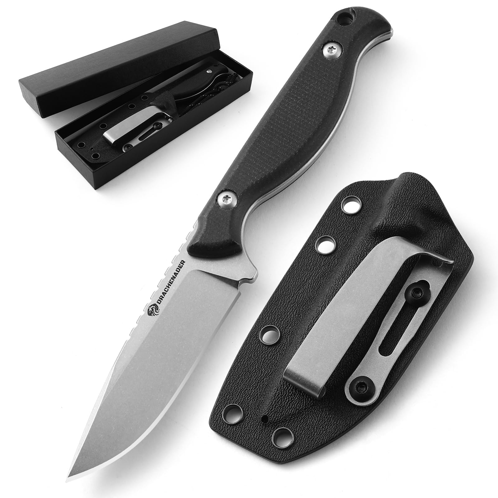 DRACHENADER Small Fixed Blade Knife GT3 — EDC Camping Knife with