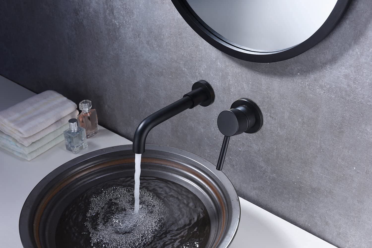 Bateria łazienkowa ścienna S1385DI + bateria wannowa ścienna S2156I-MB