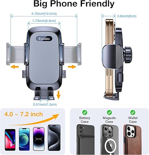 Miniatura 10 de Romuto Soporte de teléfono para automóvil Succión más fuerte 2025Soporte de teléfono para teléfono celular de automóvil para tu automóvil,