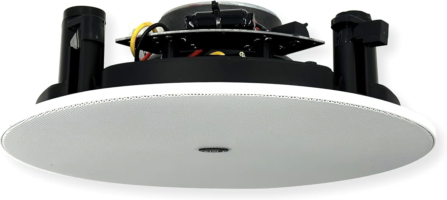 CMX Audio CSK-840HQR 2-Way Hi-fi Ceiling Speaker; Polypropylene Cone Main Driver; 6.5" Bass Speaker with 1.5" Tweeter; Magnetic Frameless Grille; ABS Baffle; Flush Mount; Built-in Crossover