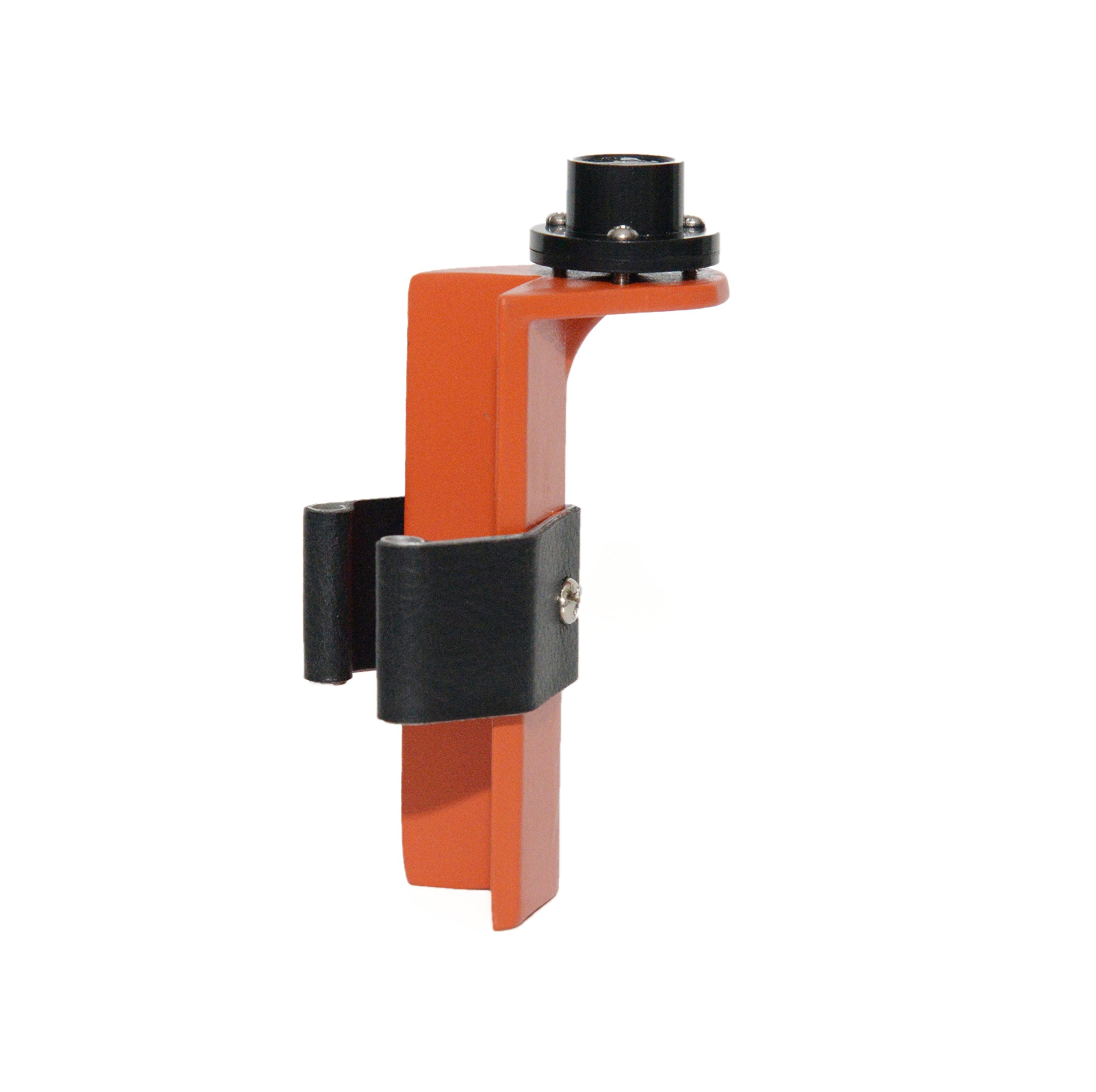 adirpro snap on grade rod level for round or square rods - portable horizontal bubble for tower ruler, right angle 90 degree level- 40-minute sensitivity (orange)