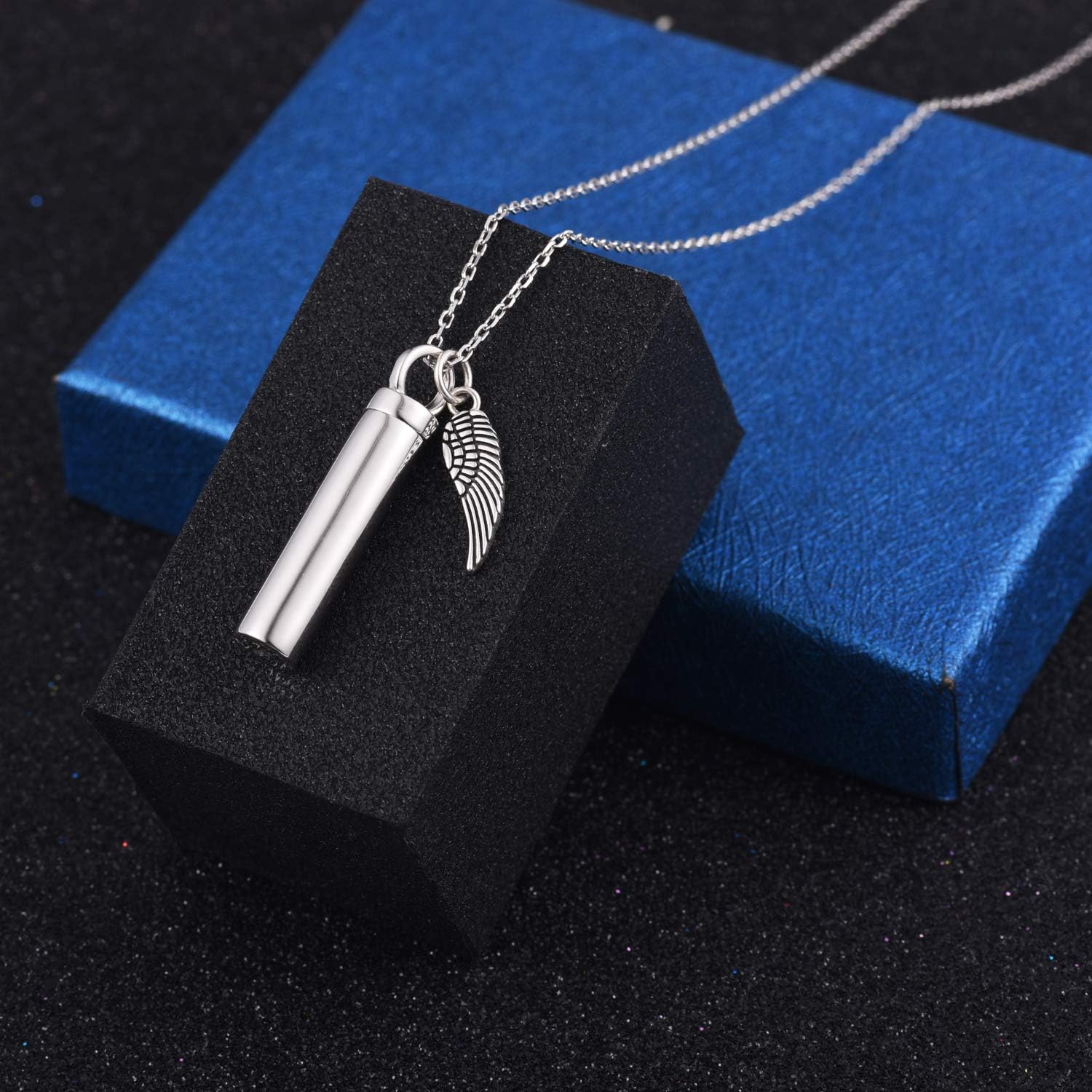 925 Sterling Silver Minimalist Urn Pendant Ash Necklace - Memorial Ashes Keepsake Exquisite Cremation Jewelry - Image 2