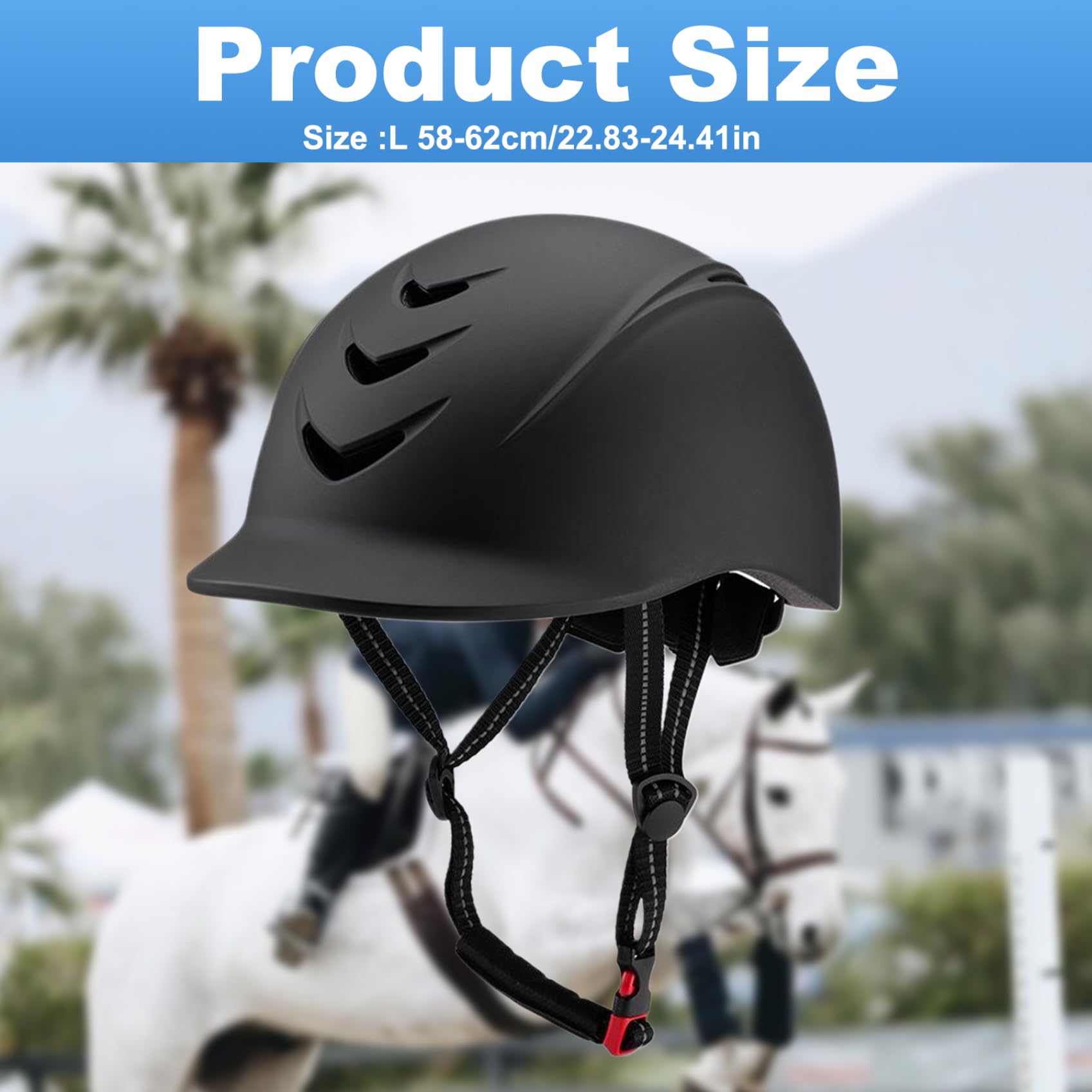 Casco de Montar a Caballo, Sombrero de Montar a Caballo Suave y Transpirable con Correa Ajustable, Sombreros y Cascos ecuestres de Seguridad para Hombres para Mujeres, Sombrero de Montar, Casco de mo