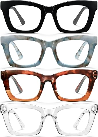 CCVOO Stylish Reading Glasses for Women, Stylish Eyeglasses, Blue Light Readers, Cheaters