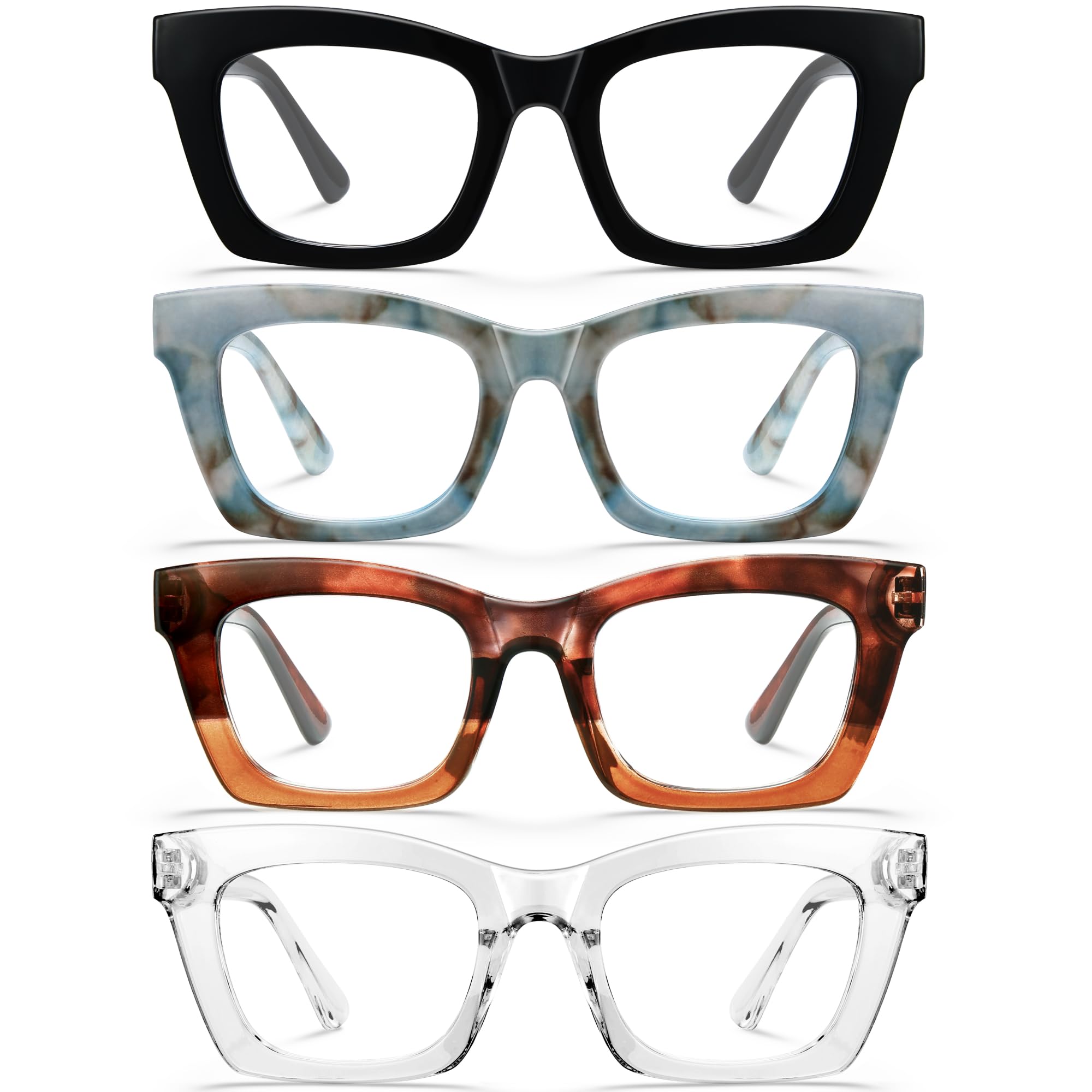 CCVOO Oprah Style Reading Glasses for Women, Eyeglasses, Blue Light Readers for Women