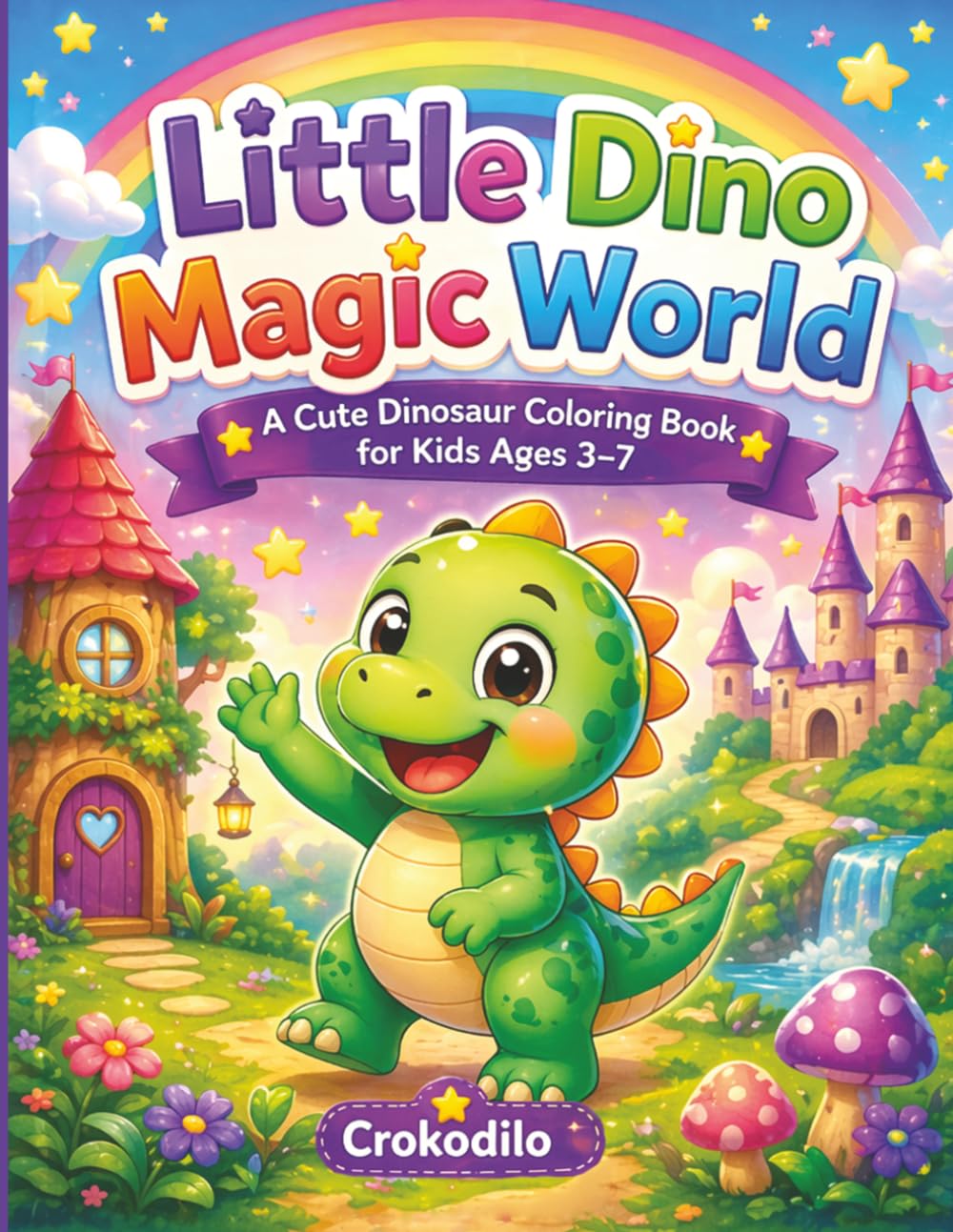 Little Dino Magic World: A Cute Dinosaur Coloring Book for Kids Ages 3–7: Fun, Easy and Magical Coloring Pages for Toddlers and Preschoolers