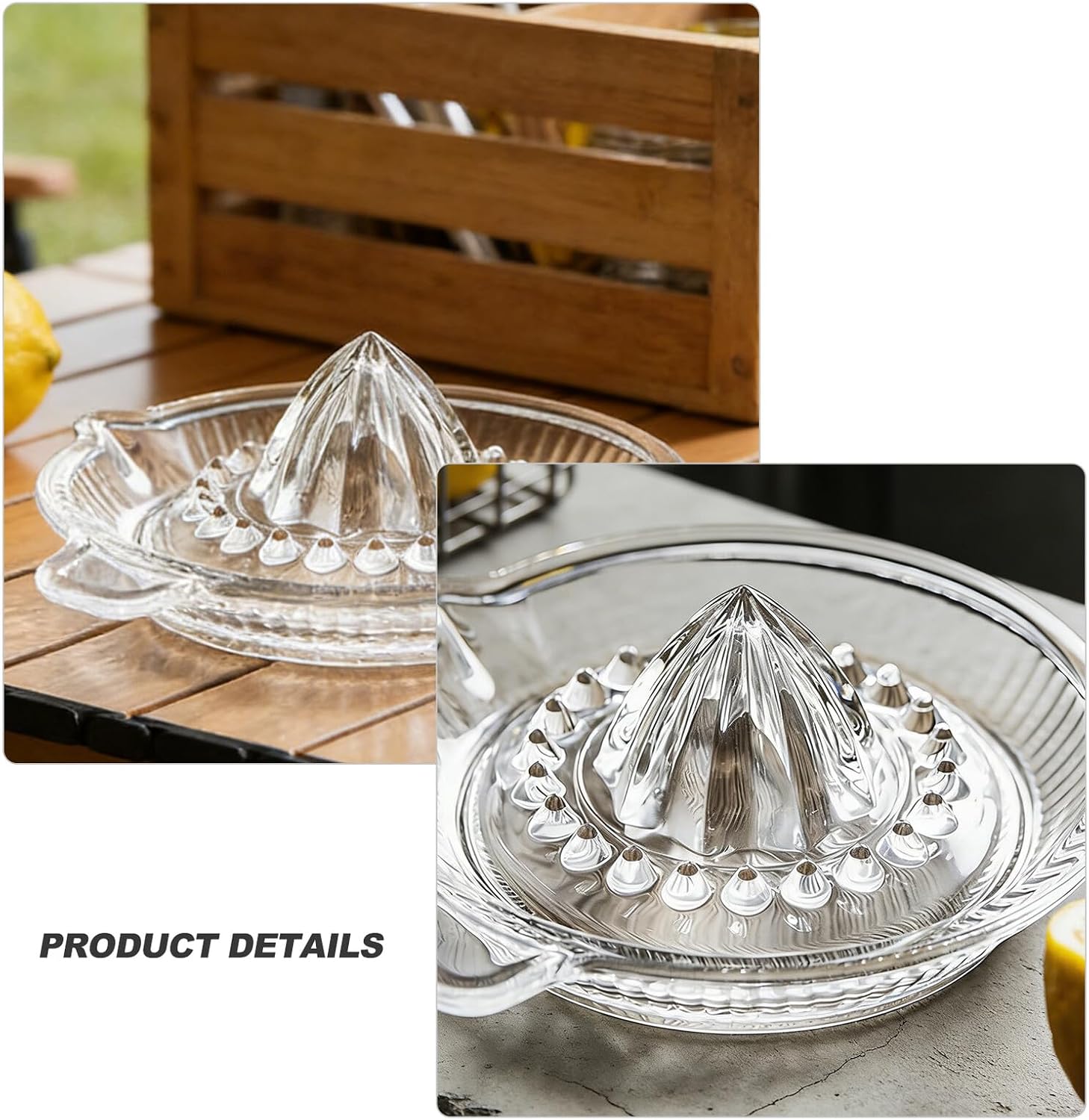 Manual Citrus Juicer Hand Press Orange Squeezer Glass Fruit Juice Extractor Household Lemon Juicer for Fresh Juice Preparation Style
