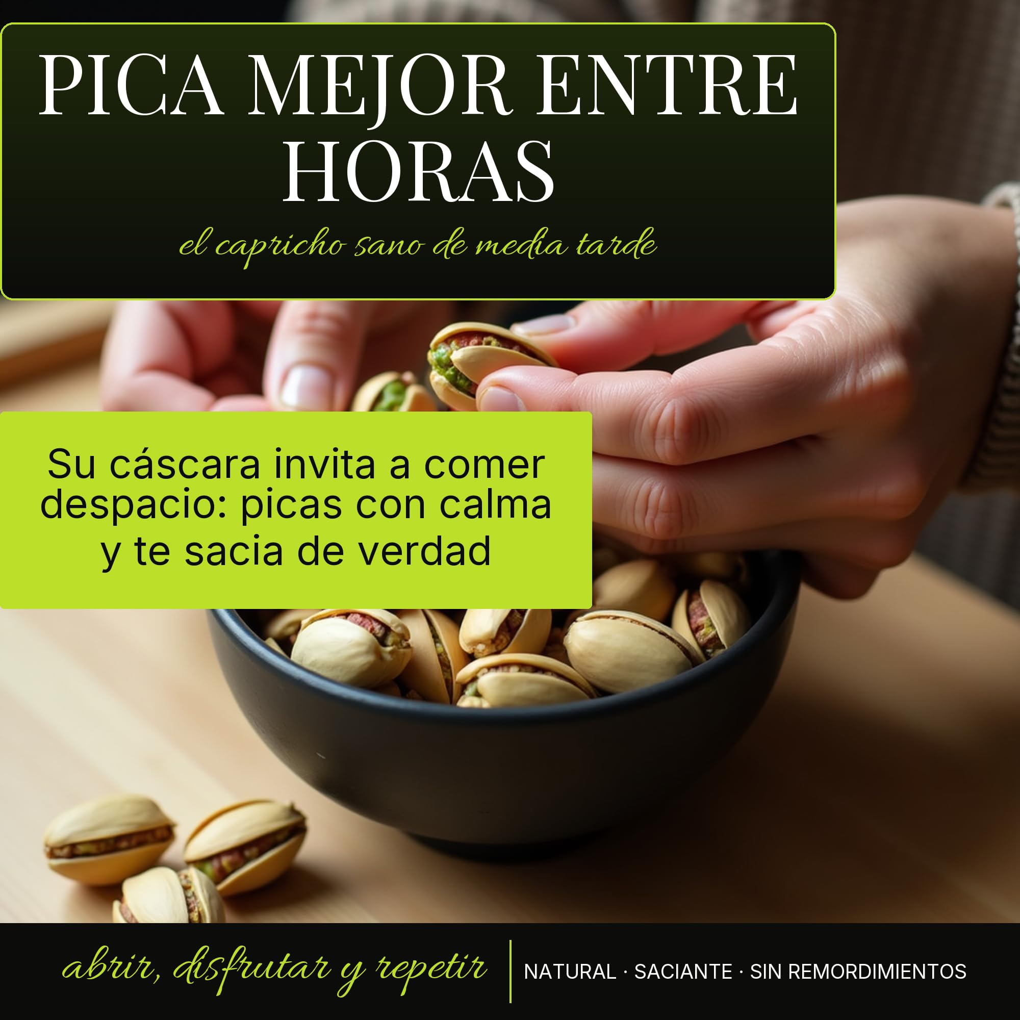 Pistacchi coltivati ​​in Spagna, tostati e salati. 4x250 grammi