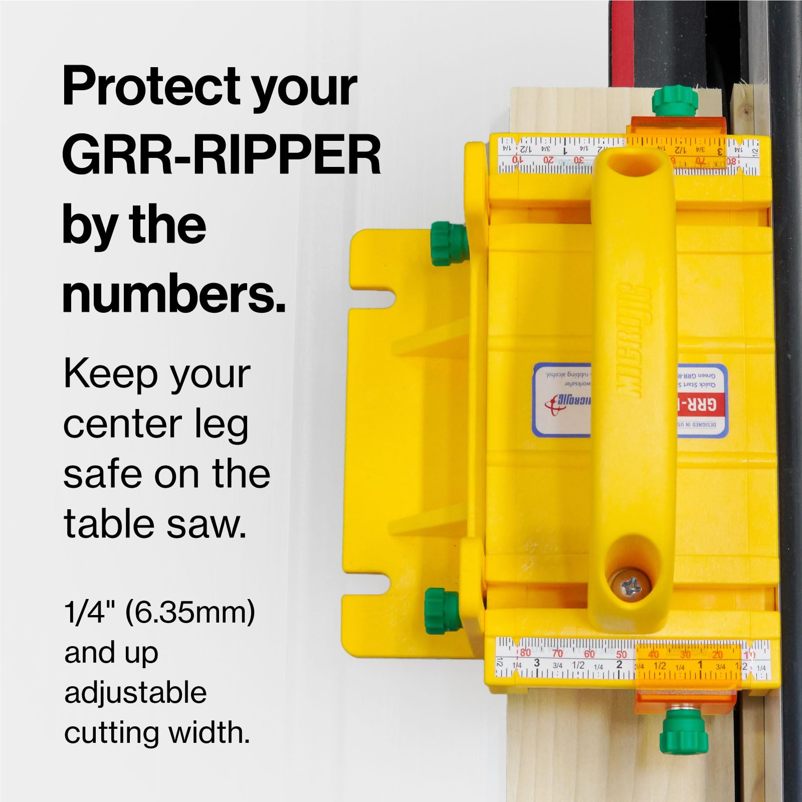MICROJIG Grr-ripper Safe Rip Upgrade Kit, GRSR-P50K2, Compatible with GRR-RIPPER 3D Pushblock, Table Saw Safety - Image 4