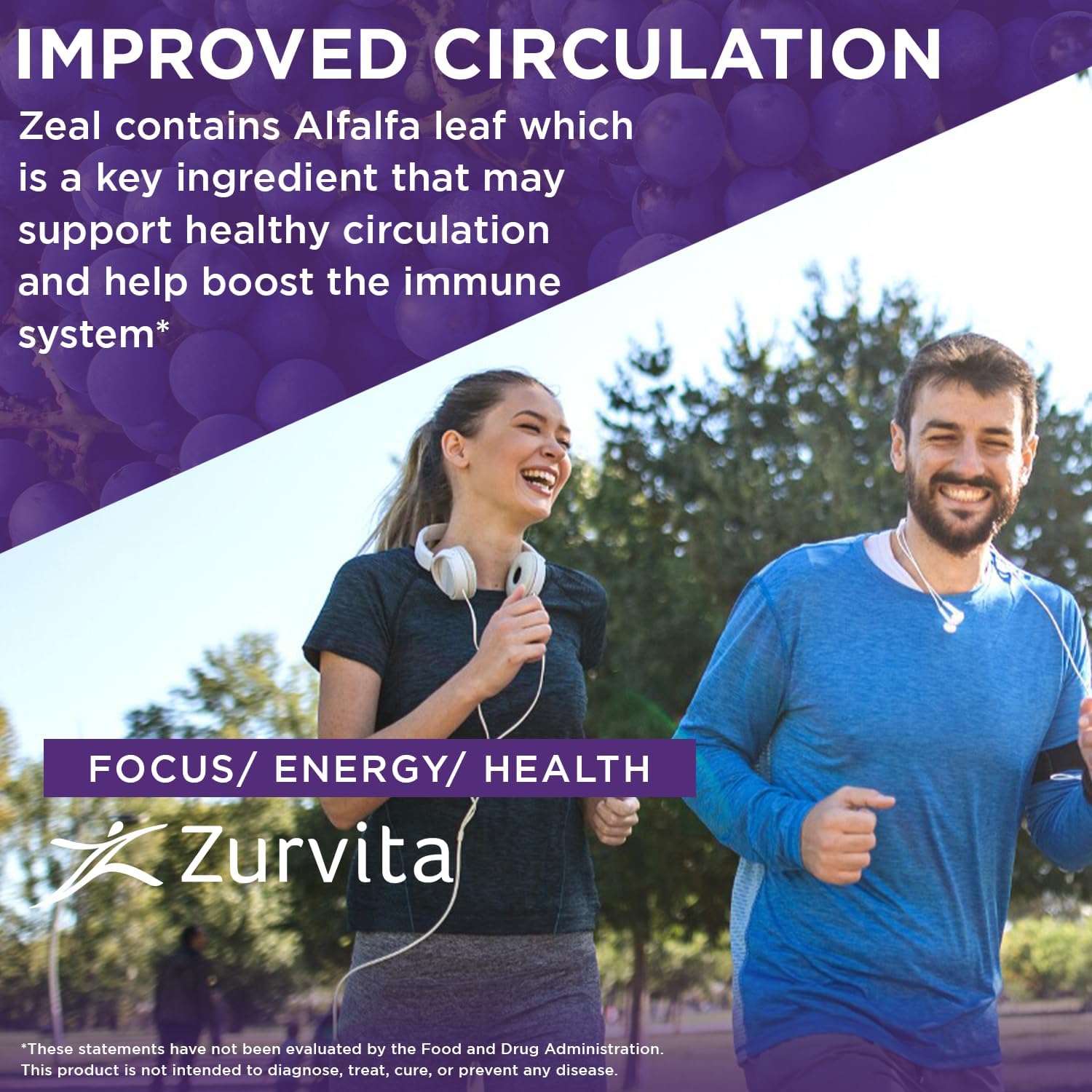 Zurvita - Zeal for Life - Bold Grape Flavor - Daily Nutritional Supplement for Vitality, Immunity, & Overall Wellness - 30-Day Wellness Bag, 420 Grams