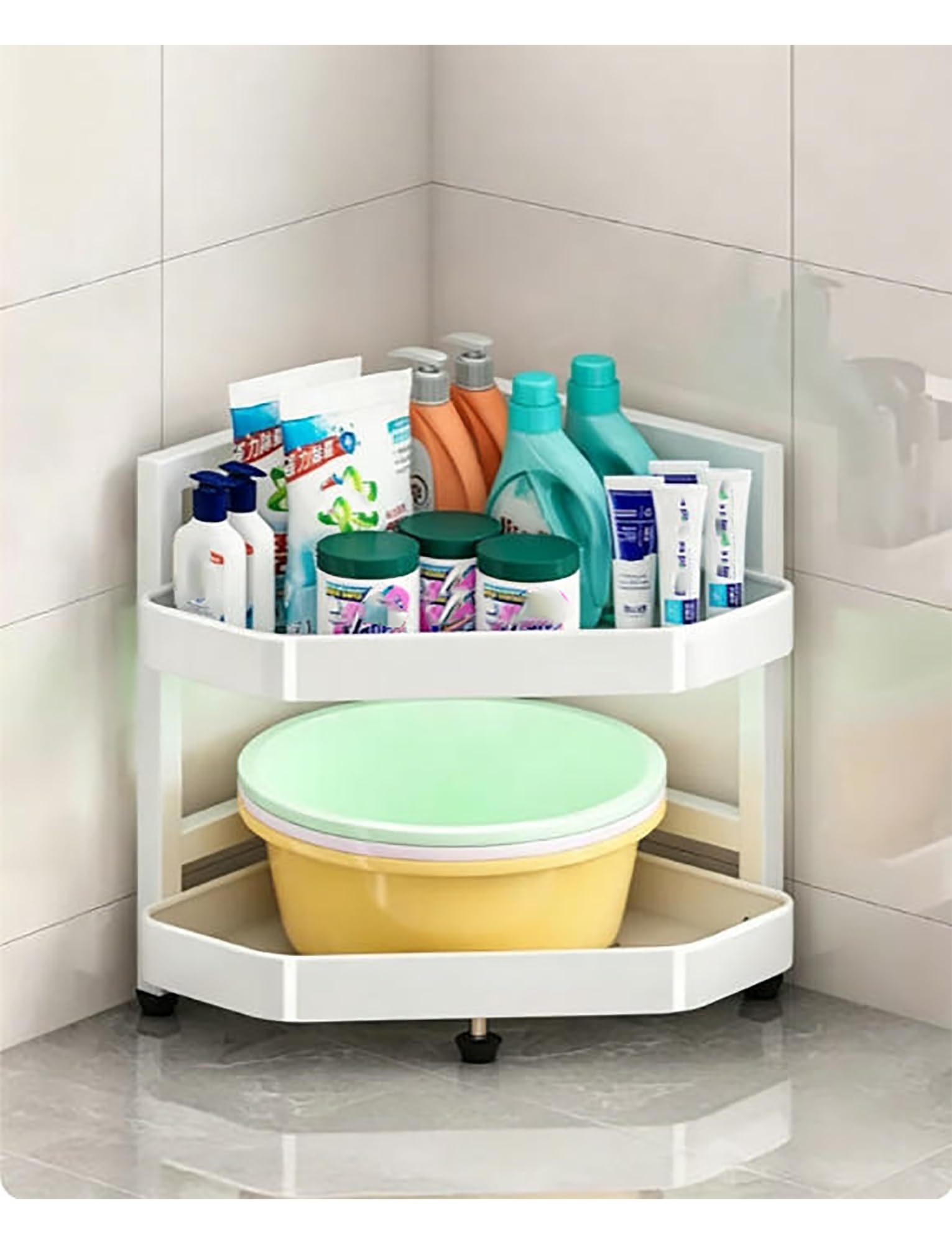 Support d'étagère d'angle mobile pour dortoir d'appartement et petit espace