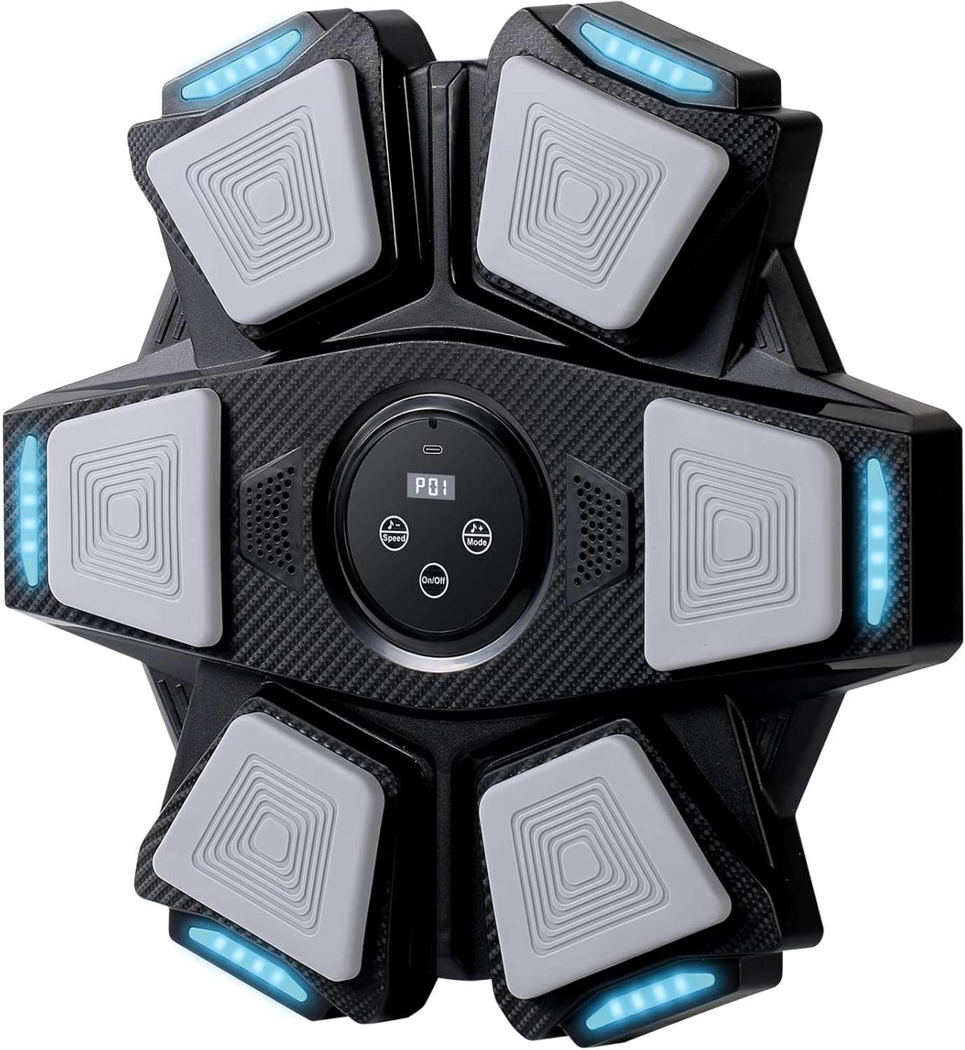 Music Boxing Machine,Bluetooth Punching Machine with Gloves,9 Modes & 9 Speeds, Noise-Reducing ABS Target, Smart Punch Counter, Voice Coach,Home Boxing Trainer for Adult Teen Kid