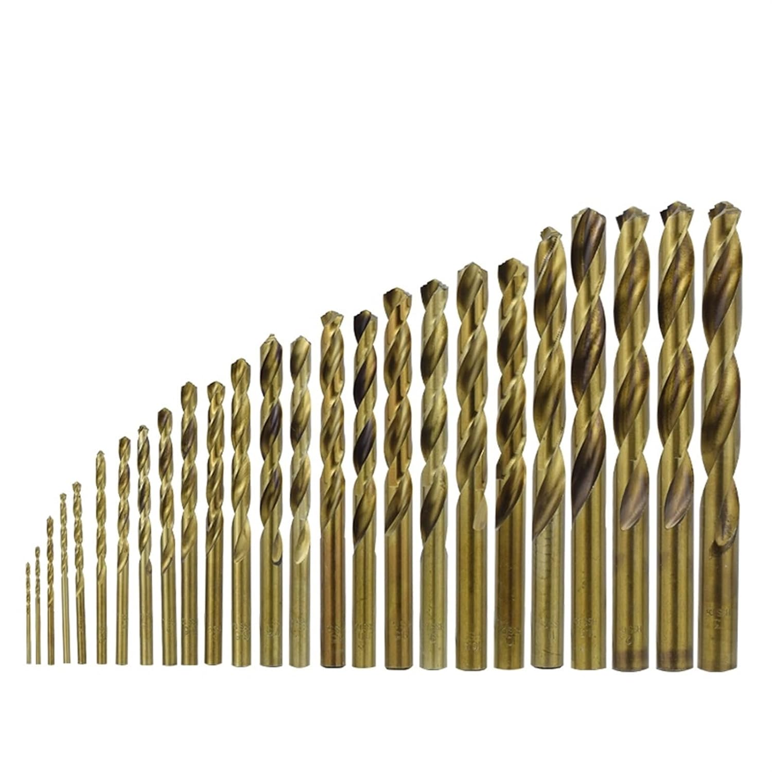 Twist Drill Bit 13 19 25pcs 3 Edge HSS M42 Drill Bit for Stainless Steel Metal Cobalt Coated Metal Hole Drilling Tool(13pcs Set)