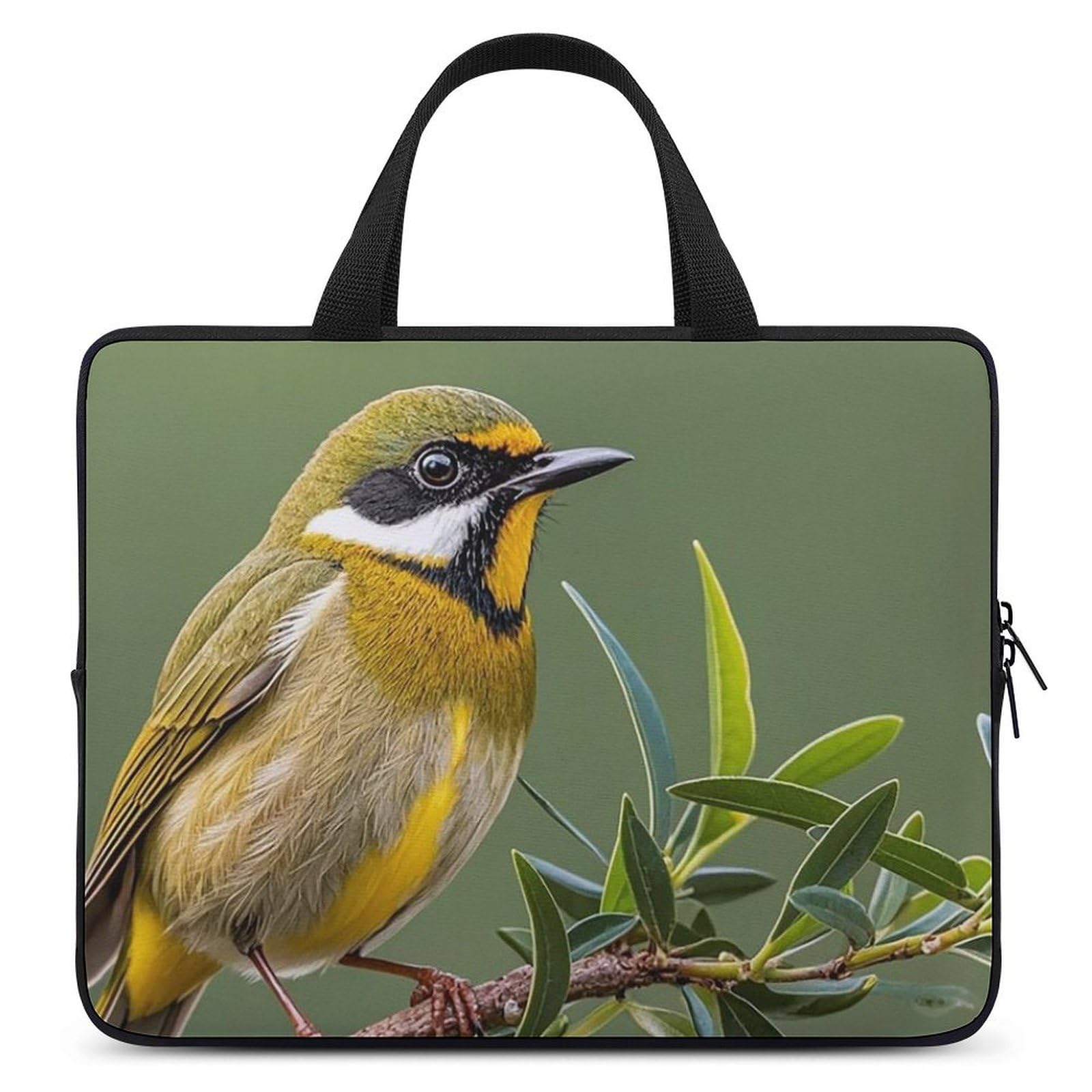 Housse ordinateur 10 pouces oiseaux vert olive pour PC et tablette - 6