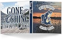 Vista 2 de Carpeta personalizada de 3 anillas Gone Fishing - 1 pulgada