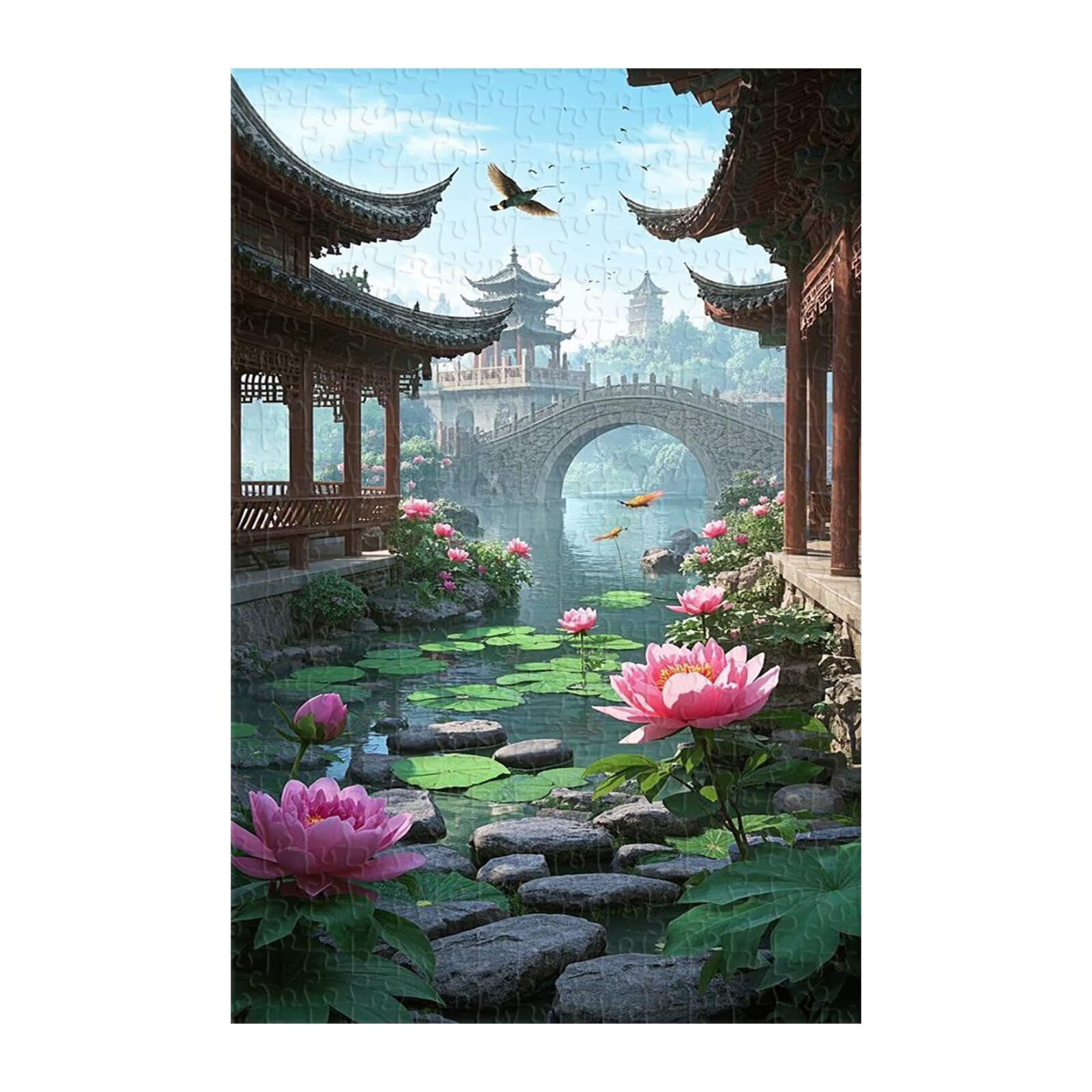 Puzzle 1000 Pezzi, Loti Stagno Puzzles, Gioco Educativo Sviluppare Osservazione e Logica, Puzzle 1000 Pezzi per Adulti