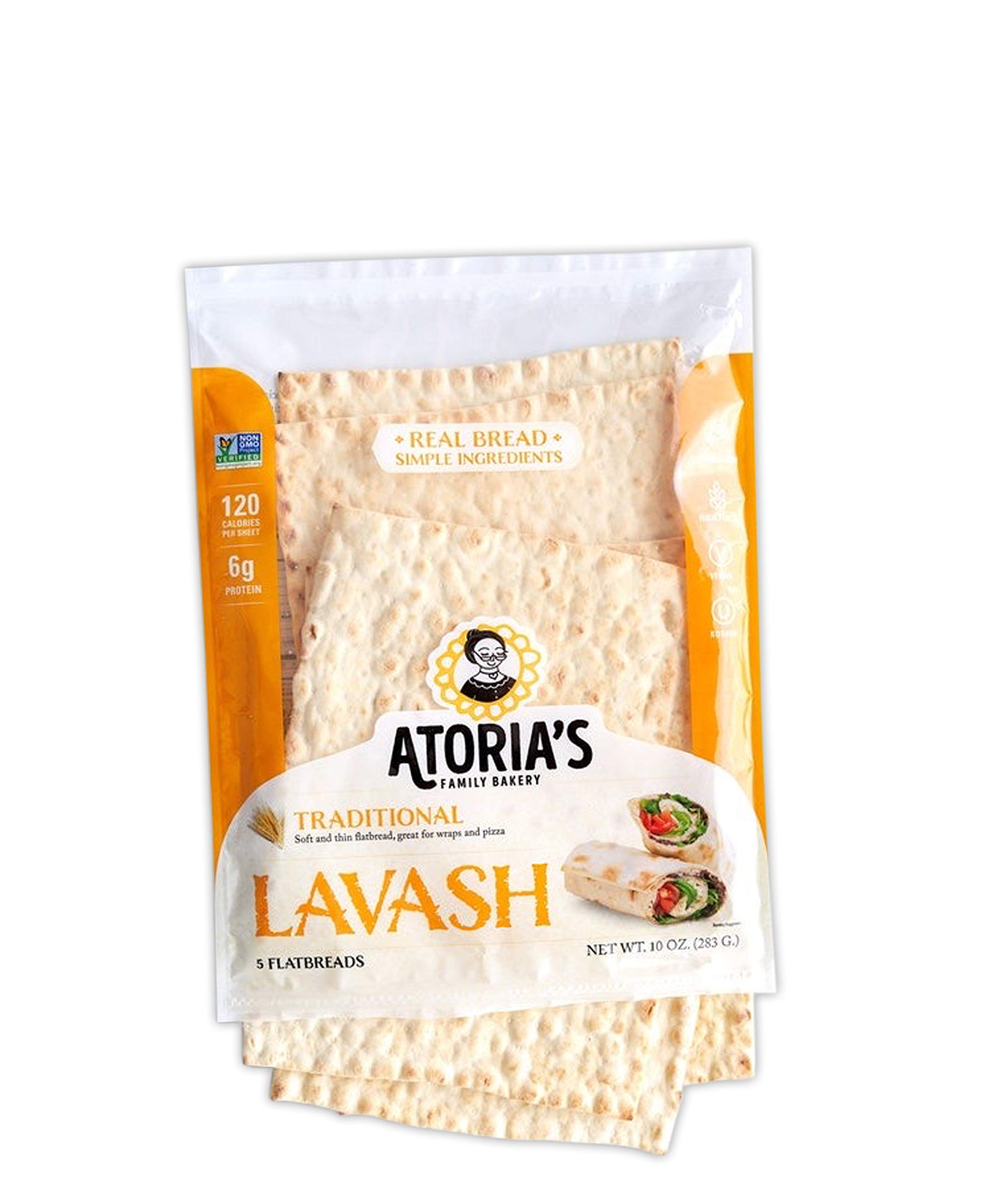 Buy Atoria's Family Bakery, Traditional Lavash Flatbread, 10 Packs of 5 sheets (50 sheets