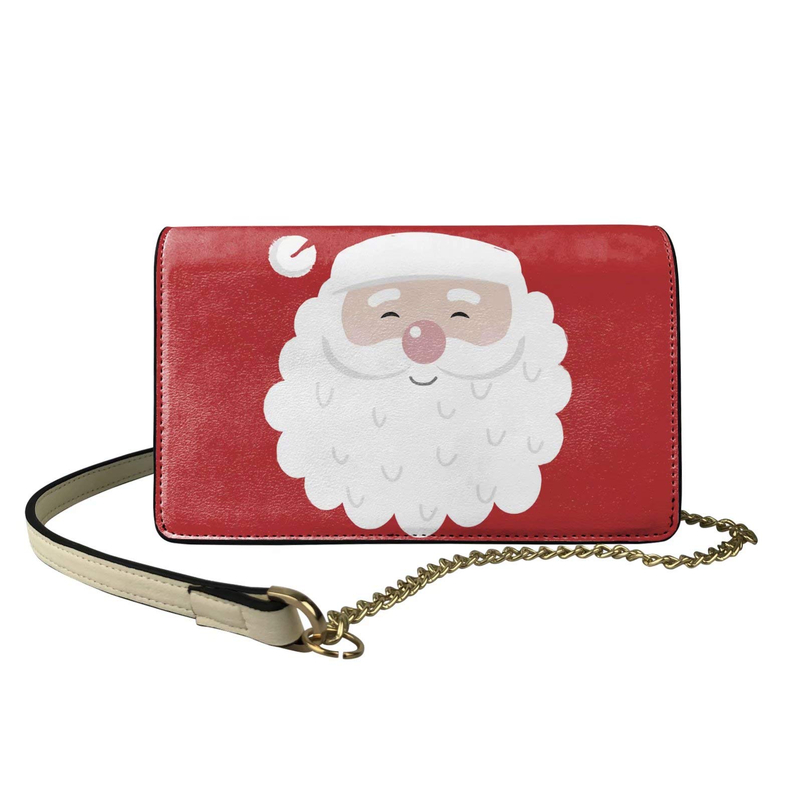 Modega Christmas Theme Red Crossbody Bag Leather Messenger Bags