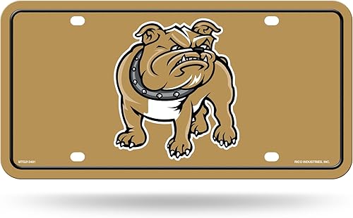 Miniatura 16 de NCAA etiqueta de metal para auto, negro