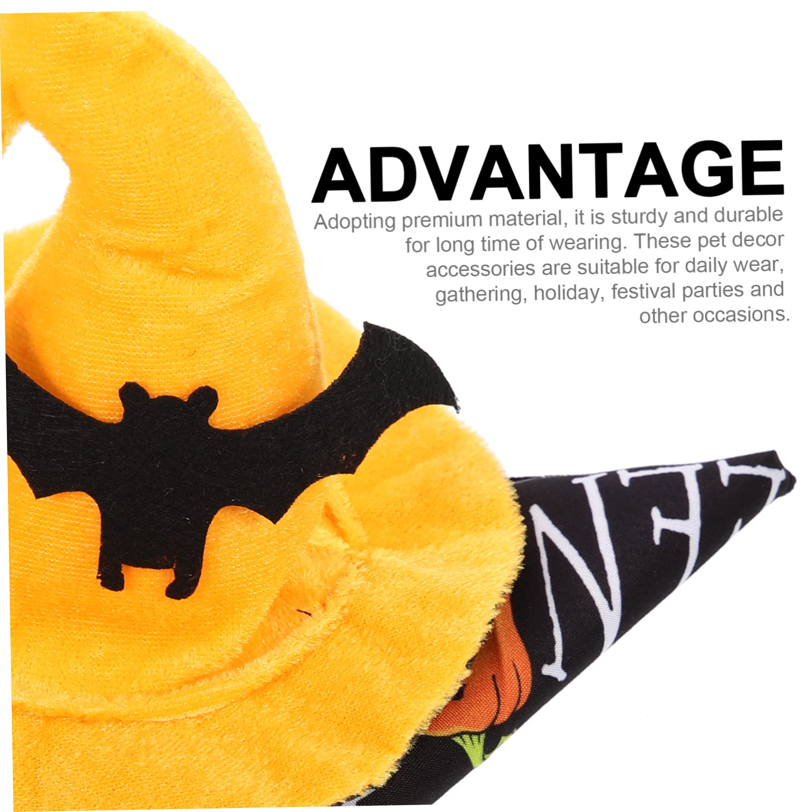 BESPORTBLE 5juegos Disfraz De Halloween para Mascotas Sombrero De Calabaza y Bandana Decorativa Conjunto para Gatos y Perros para Fiestas y Fotografía