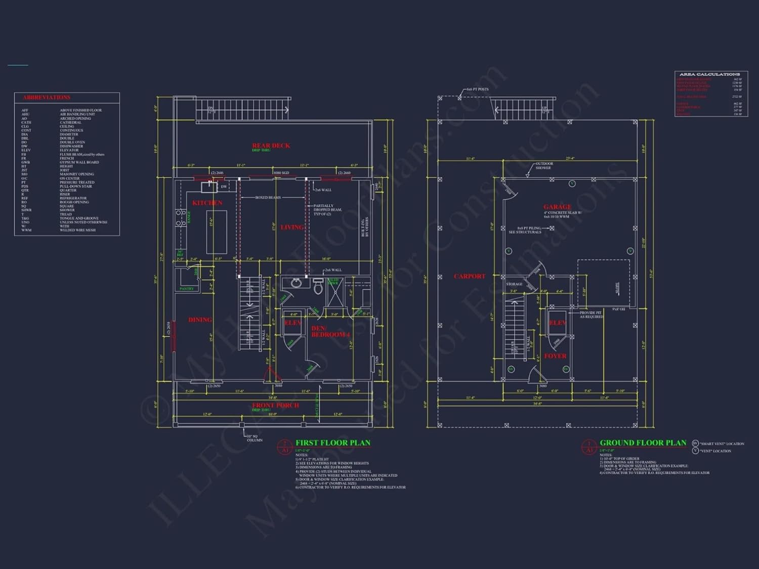 18-1424 HOUSE PLAN - Charming 3-Story House Plan with Coastal Architecture and CAD Design