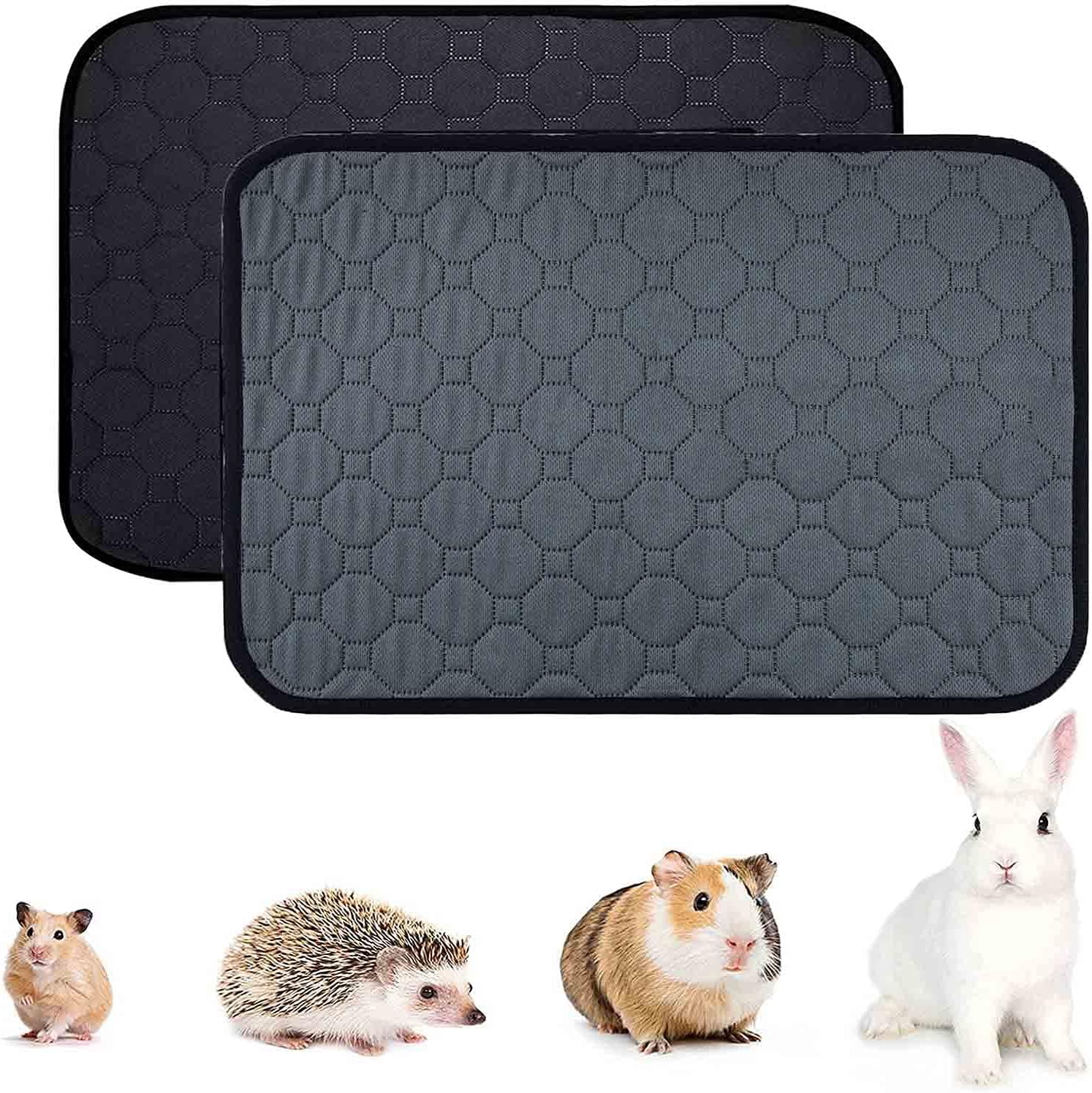 HzNzYHD 2PCS Guinea Pig Fleece Cage Liner 60 x 45 CM, Non Slip