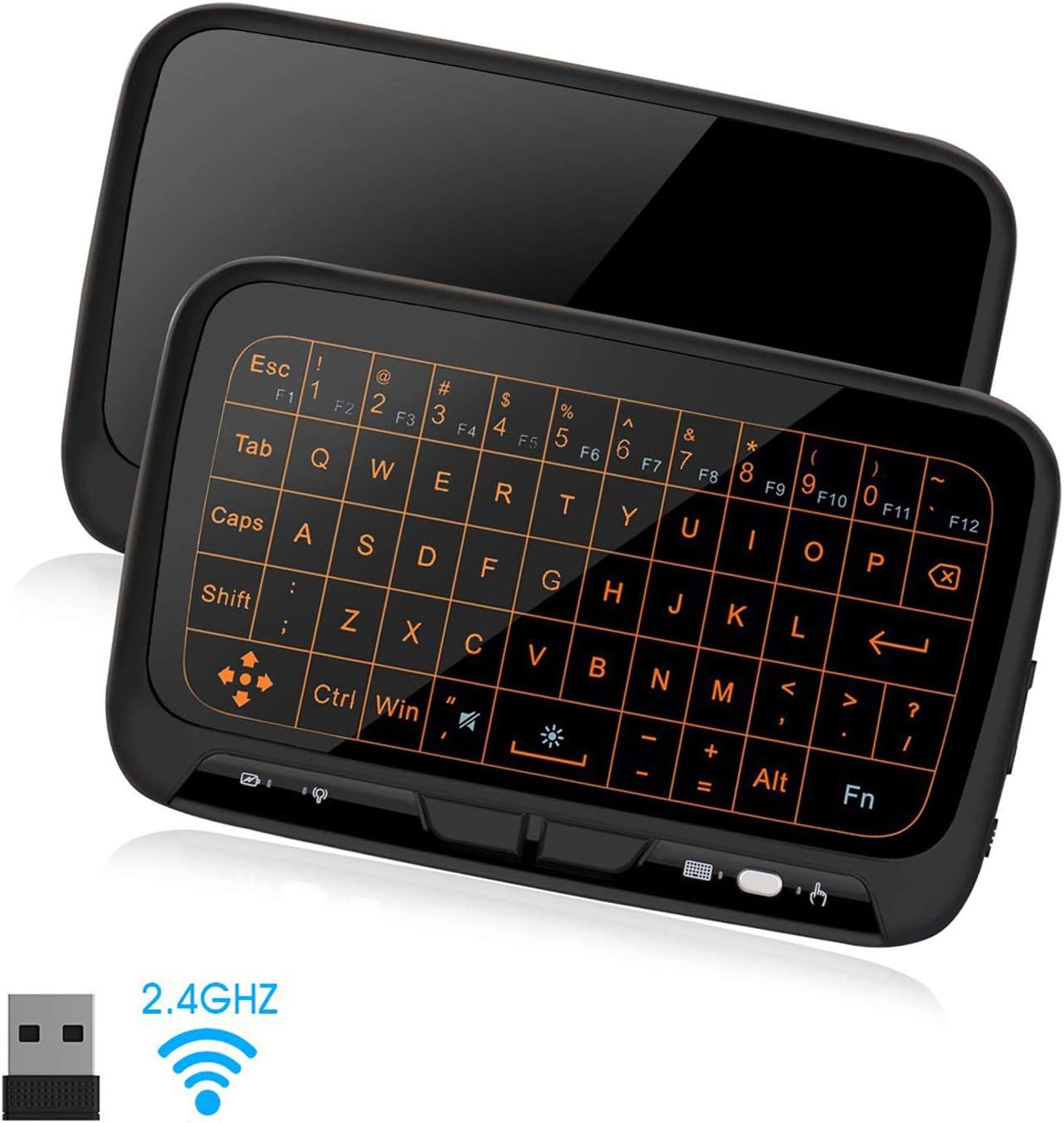 SZILBZ 2.4Ghz Mini Wireless Keyboard,Remote Control with Touchpad Backlight, Air Remote Mouse for PC for Android TV Box,HTPC.IPTV,PS3,Pad