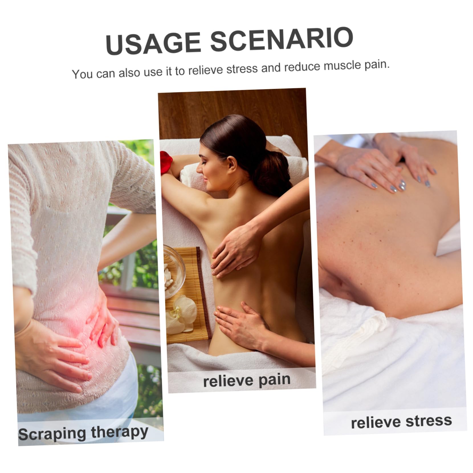 Ipetboom Tabla de Masaje Gua Sha para Músculos, Herramienta de Relajación Acero Inoxidable