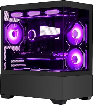 Ocean Park Gaming PC Desktop - AMD Ryzen 7 5700X 8-Core 3.4 GHz -RTX 5060 Ti 16G -32GB DDR4 RAM-1TB PCIe +2TB SATA SSD -WiFi & Bluetooth -RGB Fans-Windows 11 Tower Computer - Black