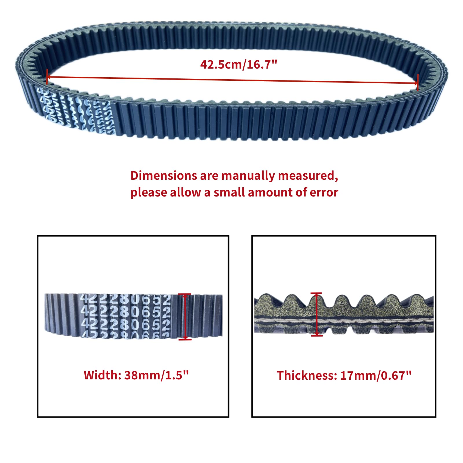 Clutch Drive Belt For Can-Am Maverick X3 Max R RR 4X4 Turbo - Foto 8