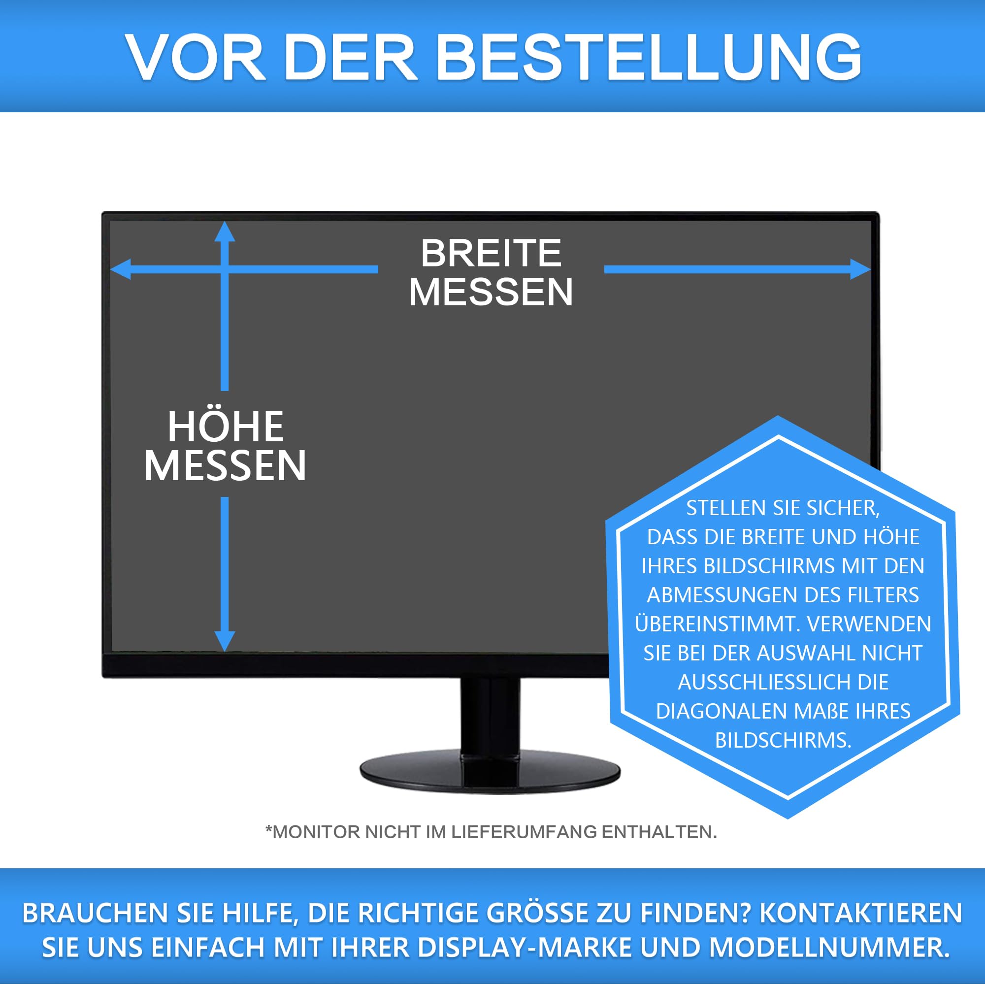 ZOEGAA Blickschutzfolie 27 Zoll 16:9 für Monitor(598 * 336 MM)
