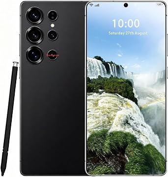 25 Ultra Unlocked Phones Android 14 Smartphone 8GB+256GB Black