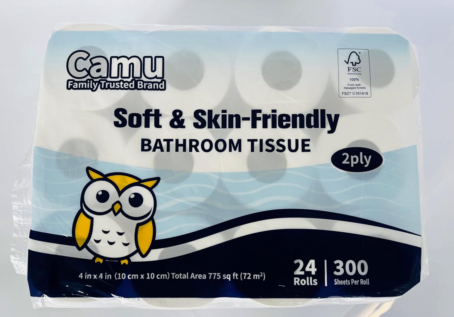 Camu Ultra Plush Toilet Paper, FSA Certified 24 Mega Rolls = 96 Regular Rolls, 2ply Toilet Paper (24 Mega Rolls, 300 sheets per Roll) @ very Reasonable Price