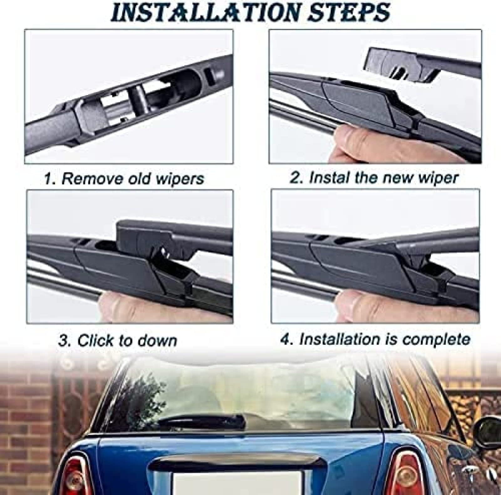 Heckwischer Komplettset Für MINI R56/R60 2007-2014 - Inkl. Arm & Blätter