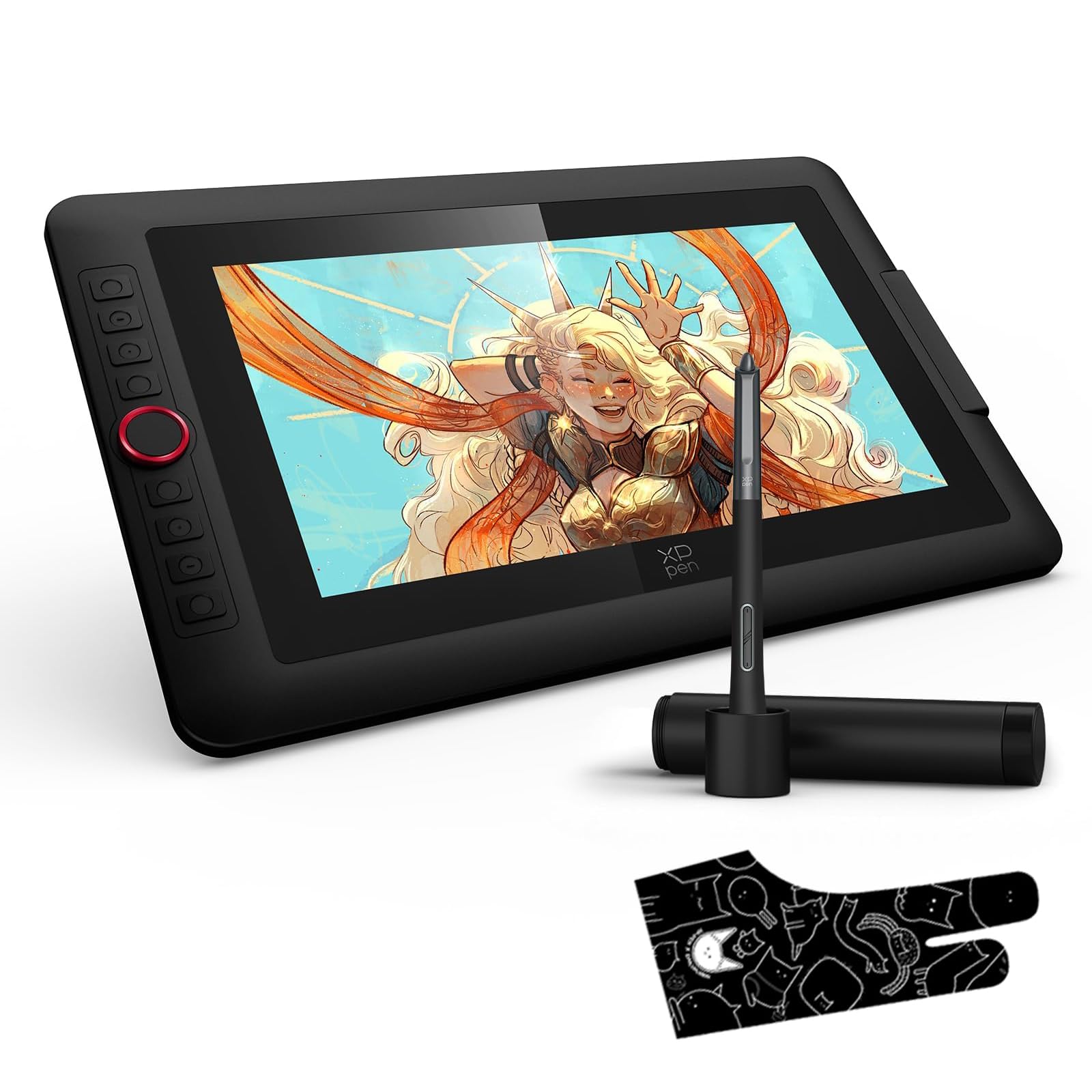 XPPen Artist 13.3 Pro V2 Grafiktablett mit Display, 13.3 Zoll mit 1pc ACG15 Handschuh