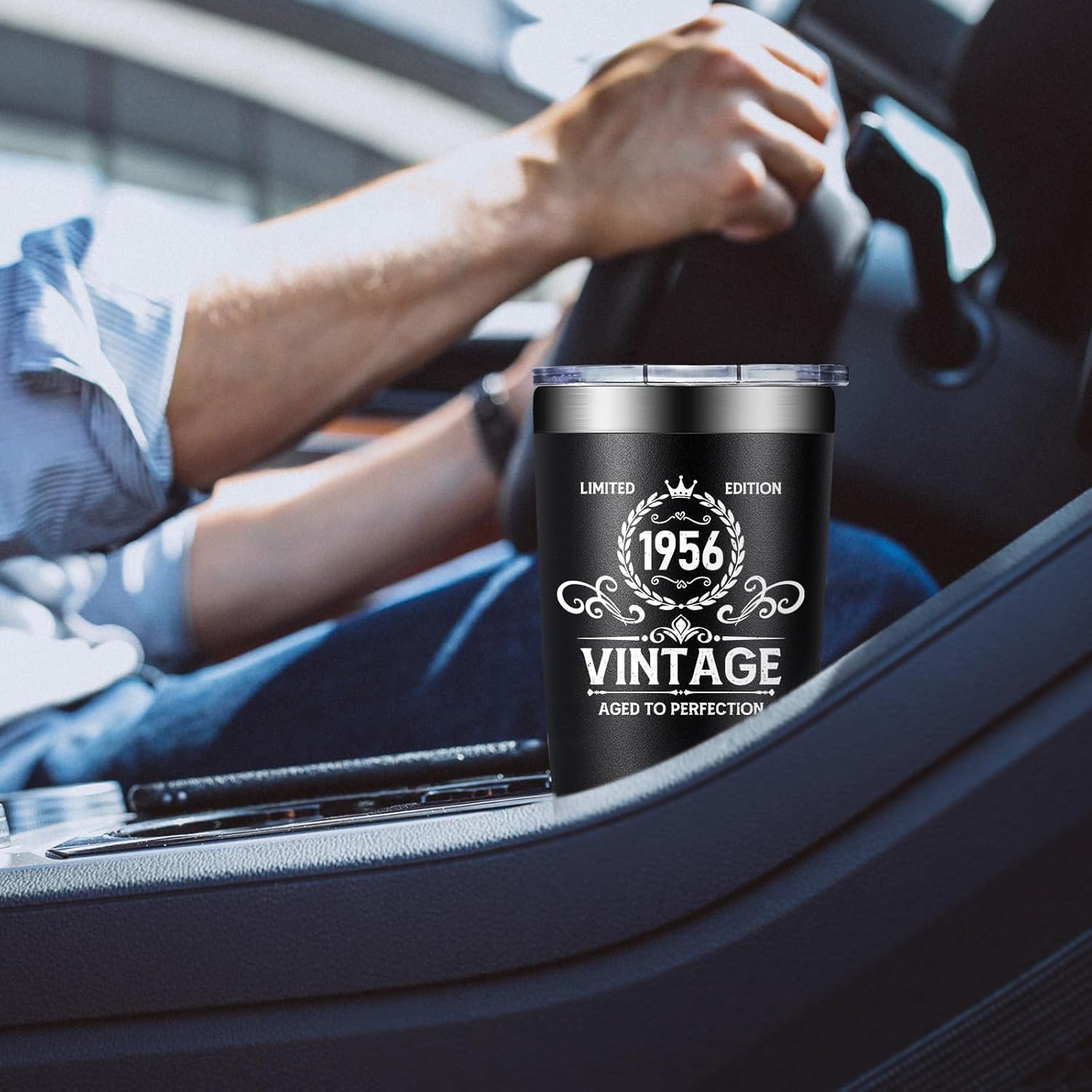 70th Birthday Gifts for Men - 1956 Vintage 70th Birthday Decorations for Men - Turning 70 Year Old Gifts for Him - Back in 1956 Tumbler 20 oz - Image 8