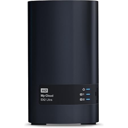 WD My Cloud EX2 Ultra 8 TB Netzwerkspeicher für Backups (ortsunabhängig, zentrale Netzwerk-Backups, Datensicherheit, My Cloud OS 5, flüssiges Streaming)