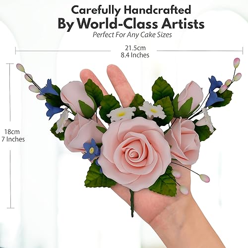 Miniatura 3 de Pasta de goma comestible SugarFlowers para decoración de pasteles, ramo de rosas, ramo de peonías, 1 unidad, cumpleaños, pasteles de boda, San