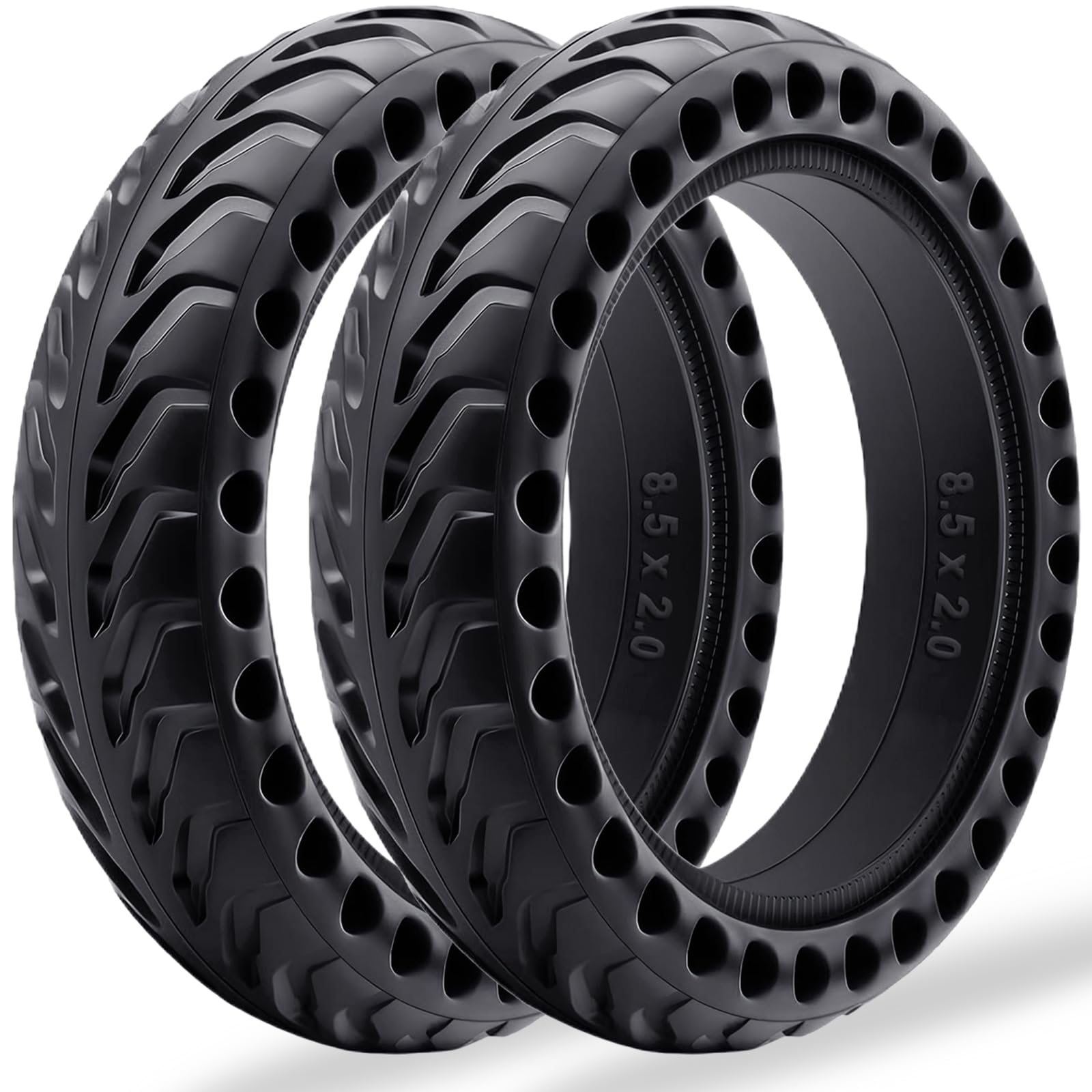 2 Pezzi Pneumatici 8,5x2,0 (50/75-6.1) Gomme Piene per Monopattino Elettrico, Compatibili con Xiaomi M365/Pro 2/3/3 Lite, Hiboy S2, Gotrax GXL V2/XR/APEX