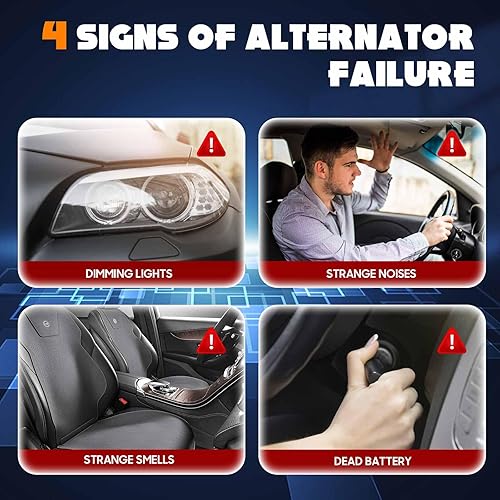 Miniatura 5 de Nuevo alternador compatible con Nissan Frontier 2005-2019, para Suzuki Equator 2009-2012, L4 2.5L 110 Amp 12V, AHI0116 LR1110-724 23100-EA000