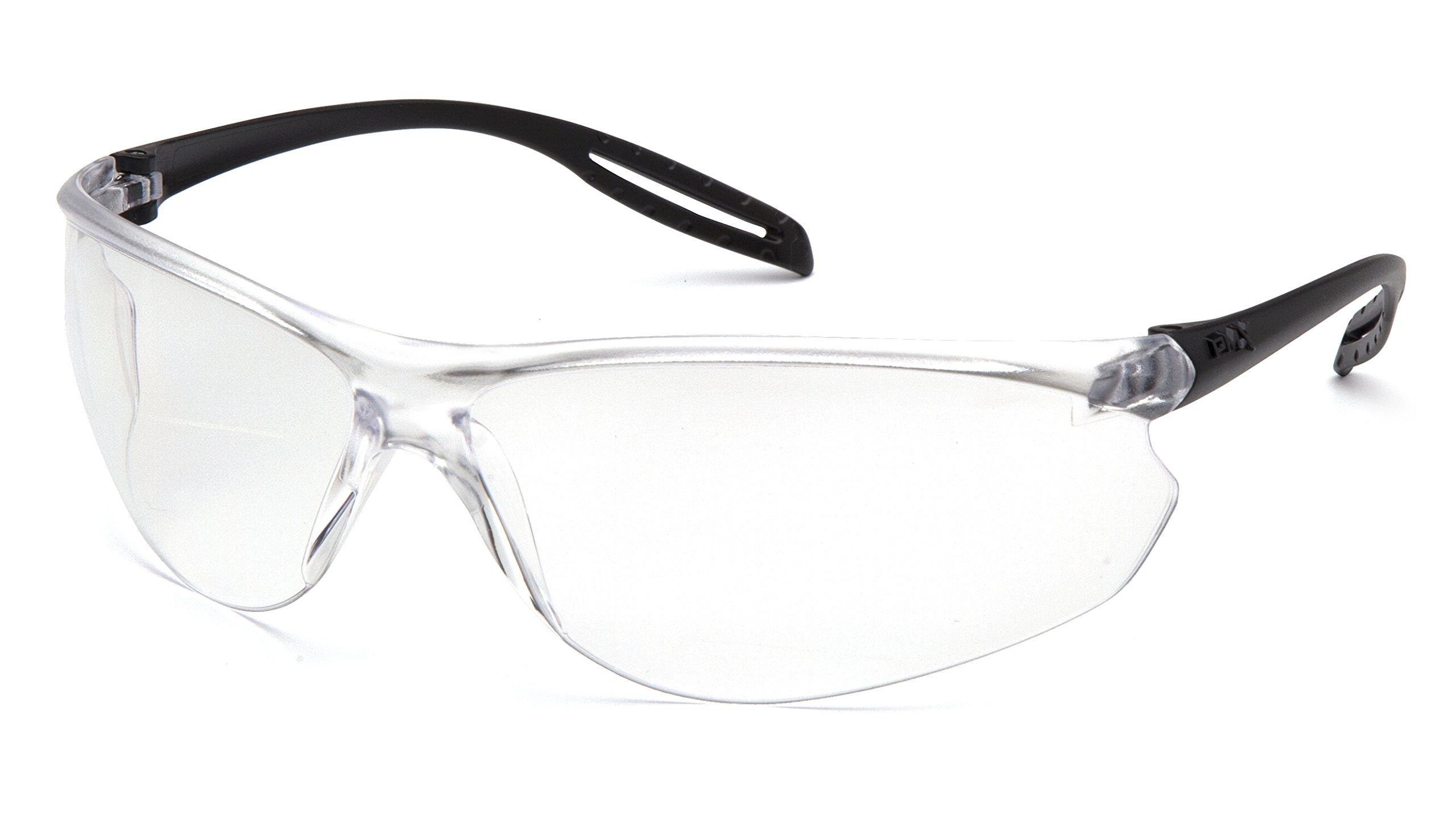 Pyramex Safety S9710ST Neshoba - Gafas de seguridad, marco negro, lente transparente antivaho, lente transparente