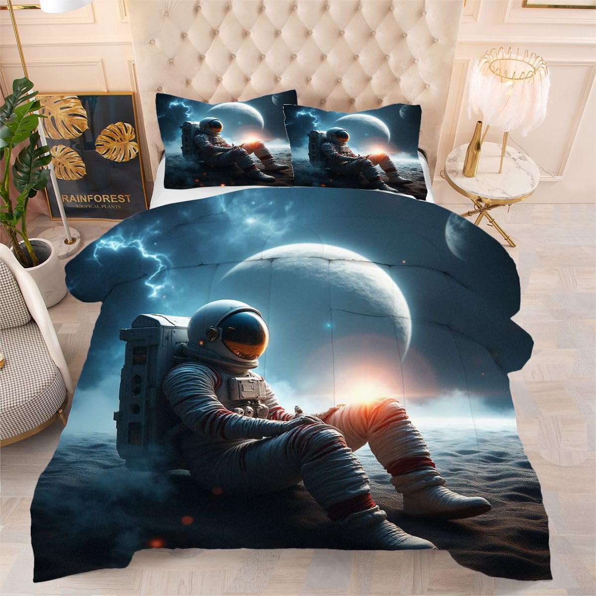 Couette 3D grand lit résolvant le manque de style des chambres